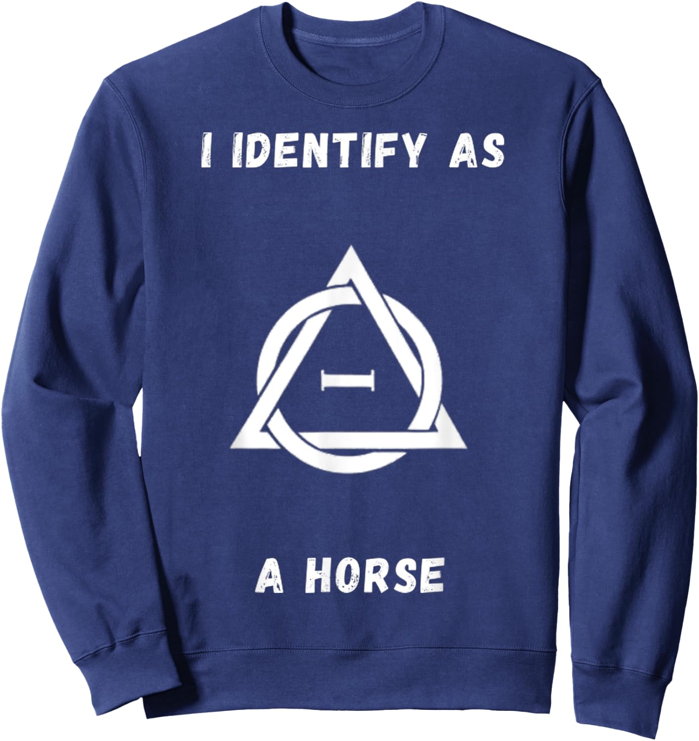 Therianthropy Symbol Identify As A Horse! Therian Sweatshirt - Sweatshirt | Navy