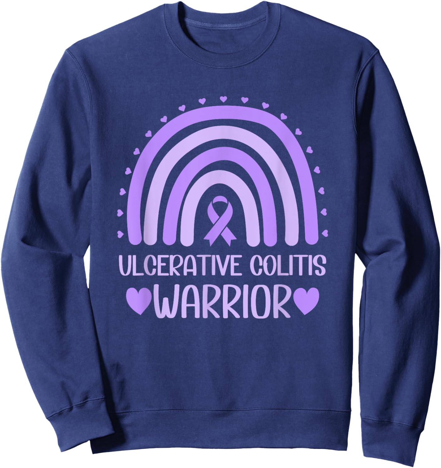 Ulcerative Colitis Warrior Ulcerative Colitis Awareness Sweatshirt - Sweatshirt | Navy