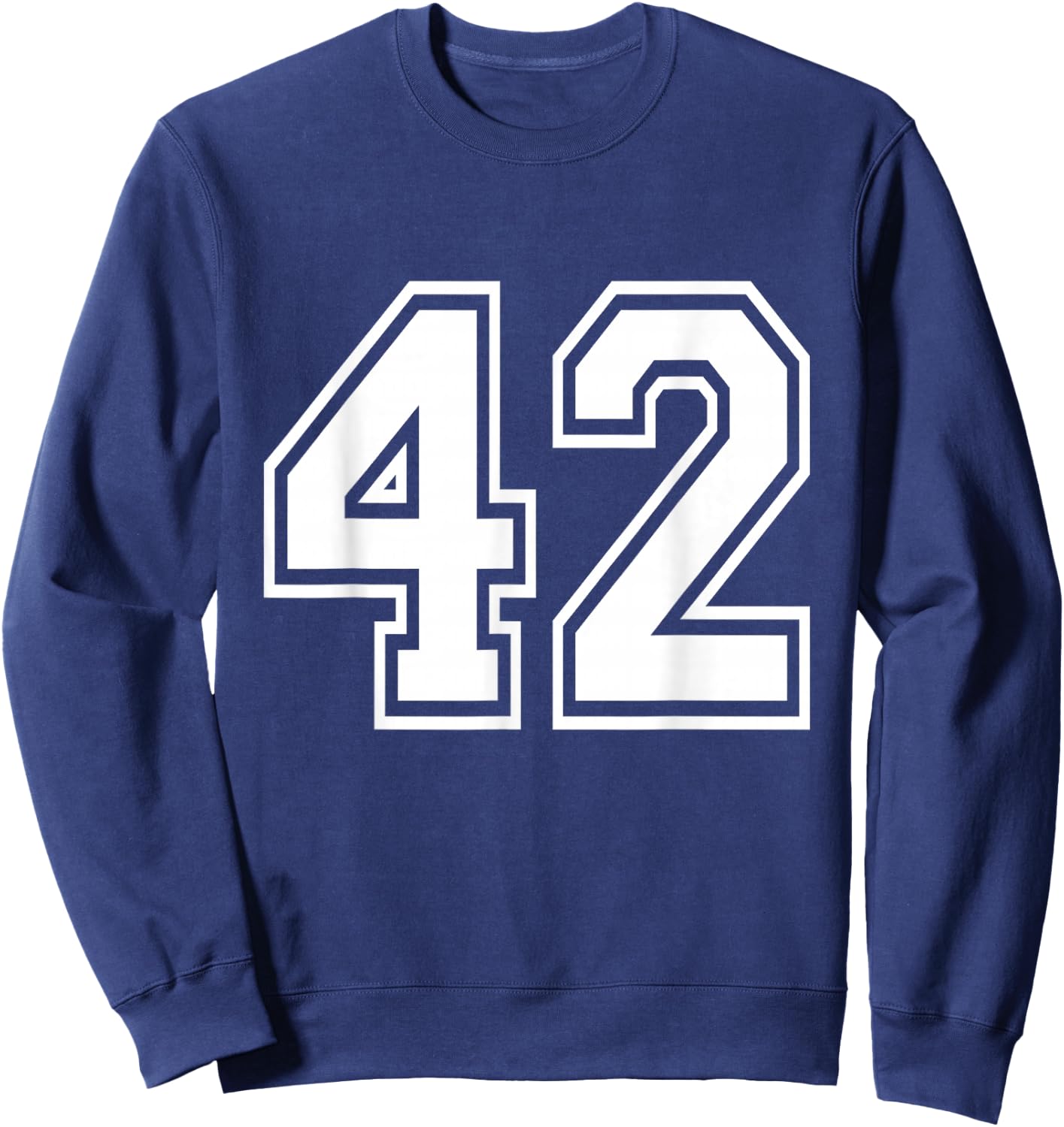 Number 42 Varsity Sports Team Jersey 42nd Birthday 42 Years Sweatshirt - Sweatshirt | Navy
