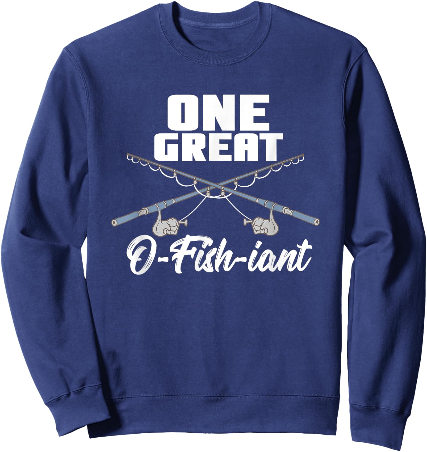 One Great O-Fish-iant Pun Fishing Lover Wedding Officiant Sweatshirt - Sweatshirt | Navy