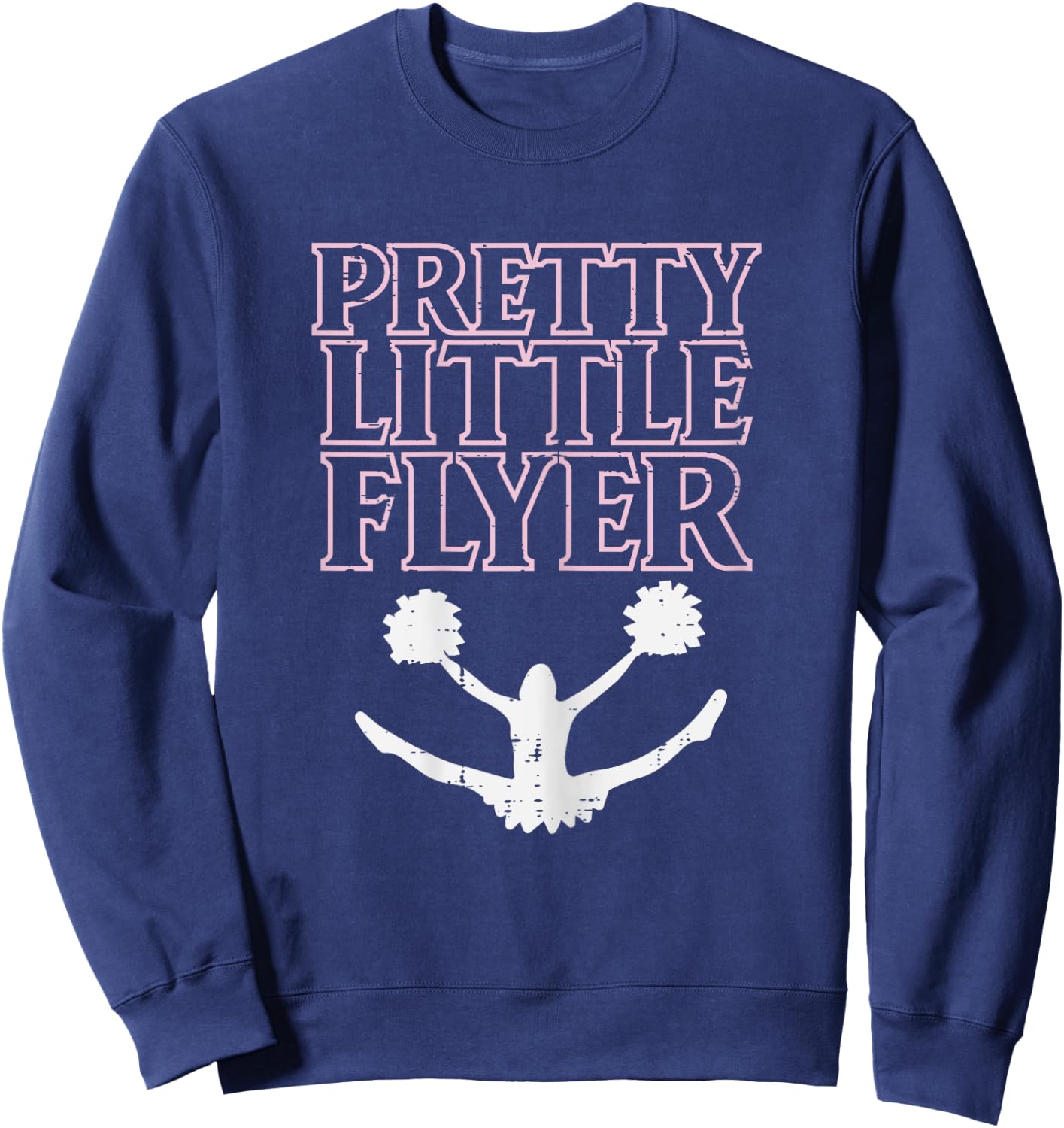 Cheerleader Pretty Little Flyer Cheerleading Women Girls Kid Sweatshirt - Sweatshirt | Navy