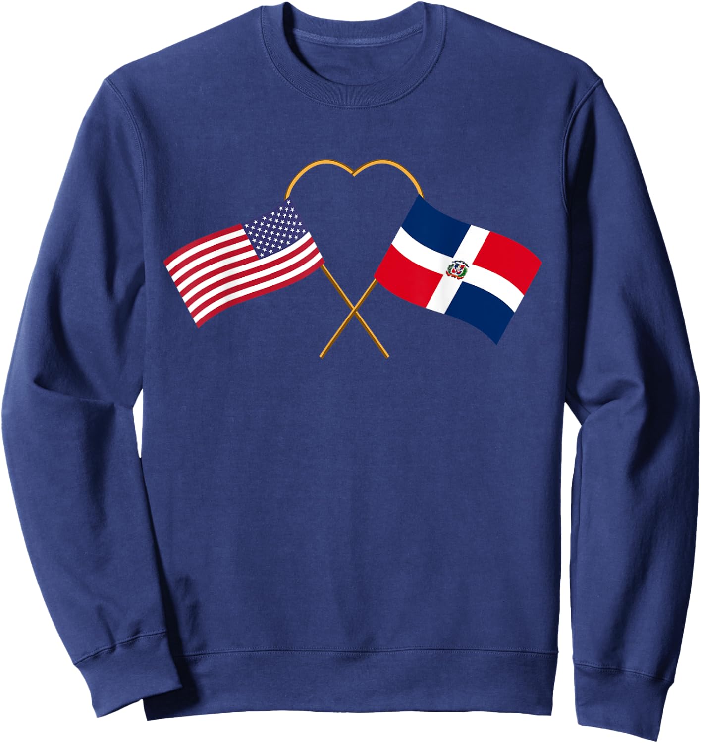 Dominican heritage USA Dom Rep American Flag Dominican Flag Sweatshirt - Sweatshirt | Navy