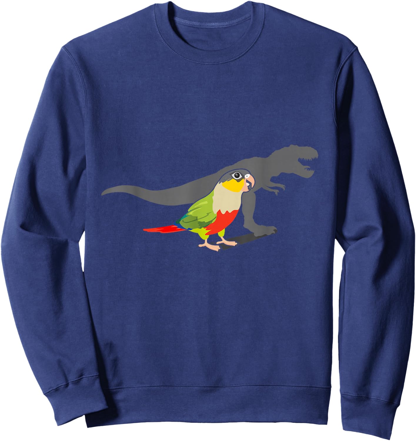 Screaming Conure T-Rex Shirt Parrot Shirt For Kids Sweatshirt - Sweatshirt | Navy