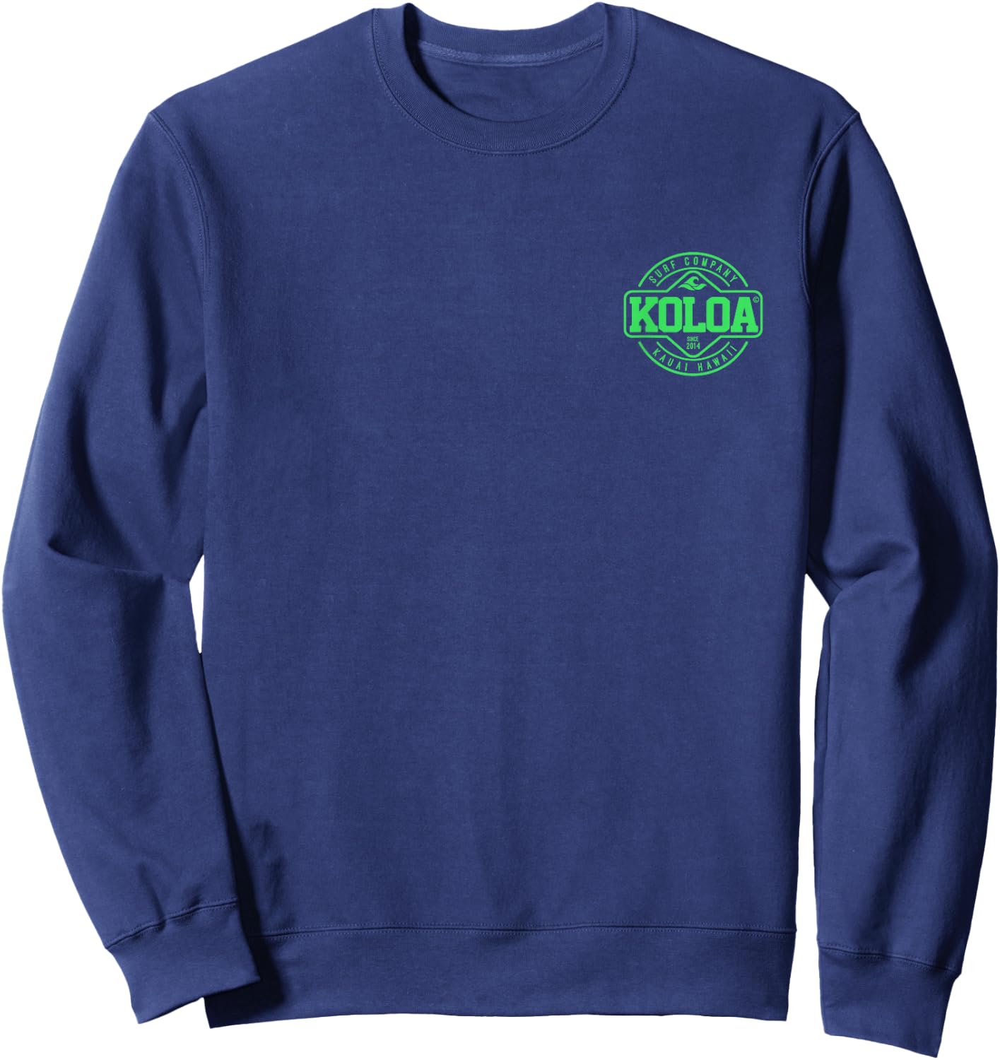 Koloa Surf Dawn Patrol Green Logo Surf Graphic Sweatshirt - Sweatshirt | Navy