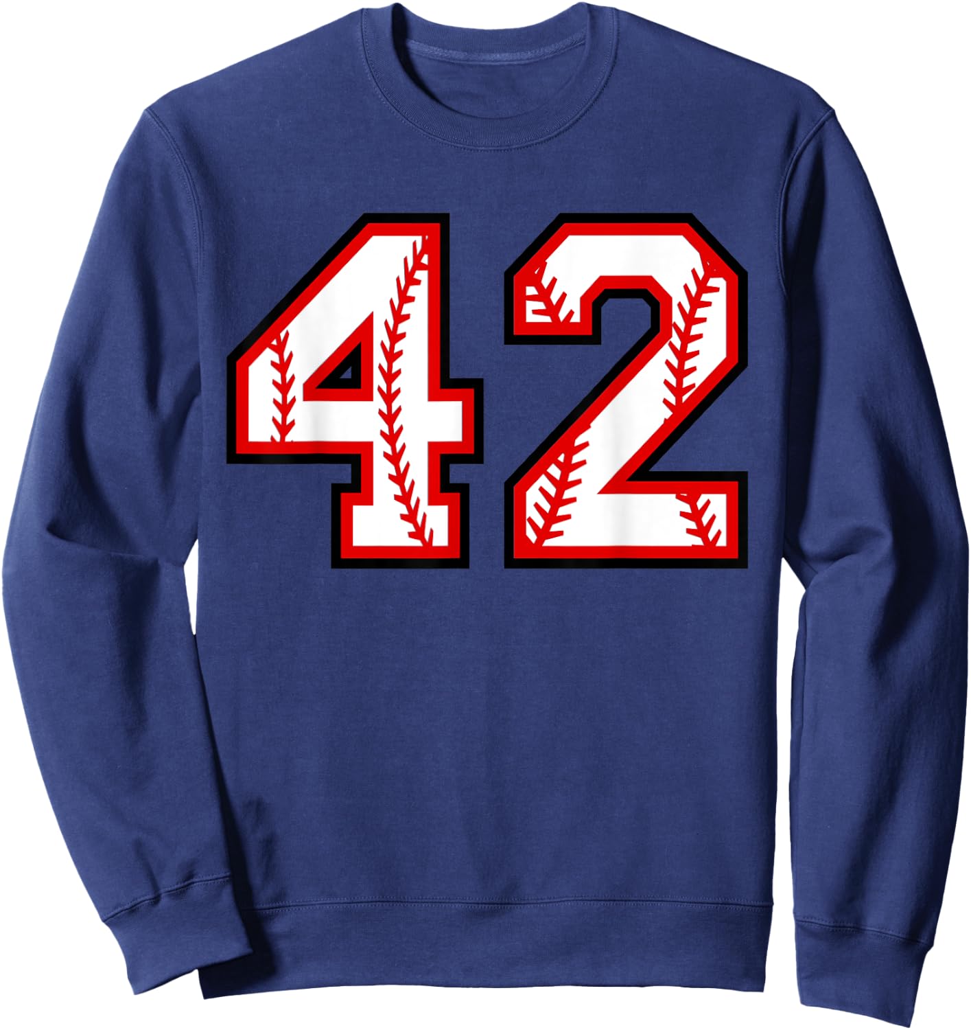 Baseball Number #42 Sweatshirt - Sweatshirt | Navy