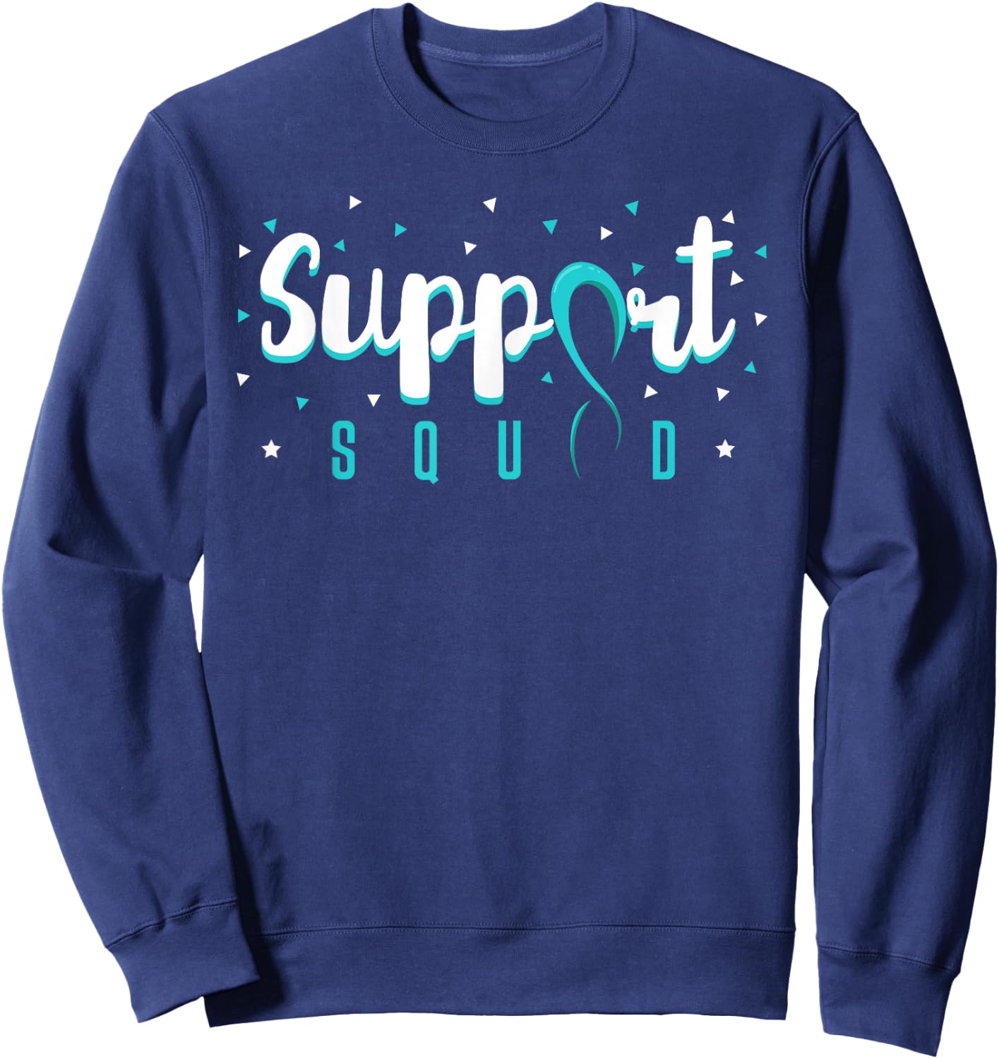 Support Squad Cervical Cancer Squamous Cell Carcinomas Sweatshirt - Sweatshirt | Navy