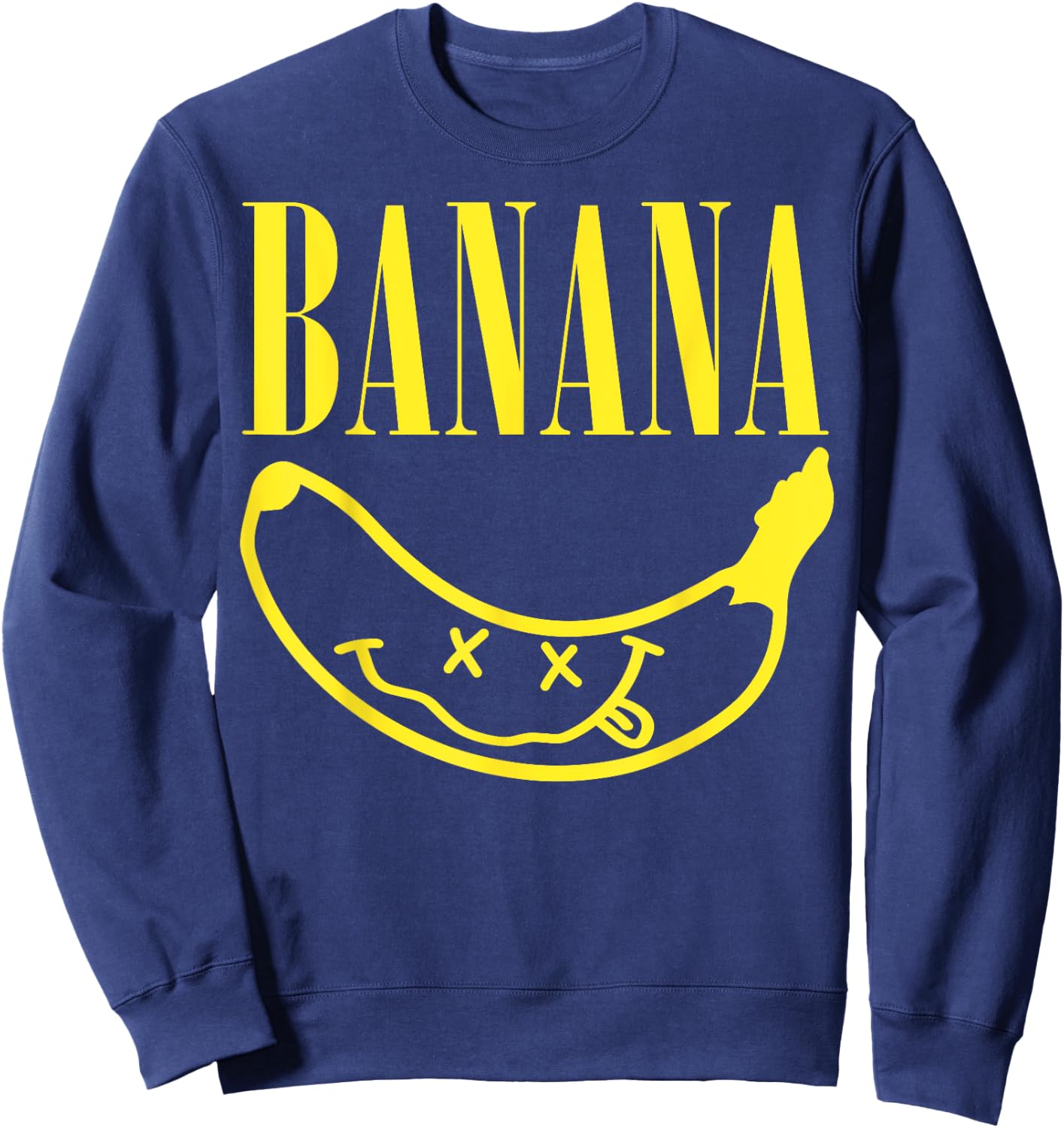 Banana Rock Band Parody For Banana And Music Lovers Sweatshirt - Sweatshirt | Navy