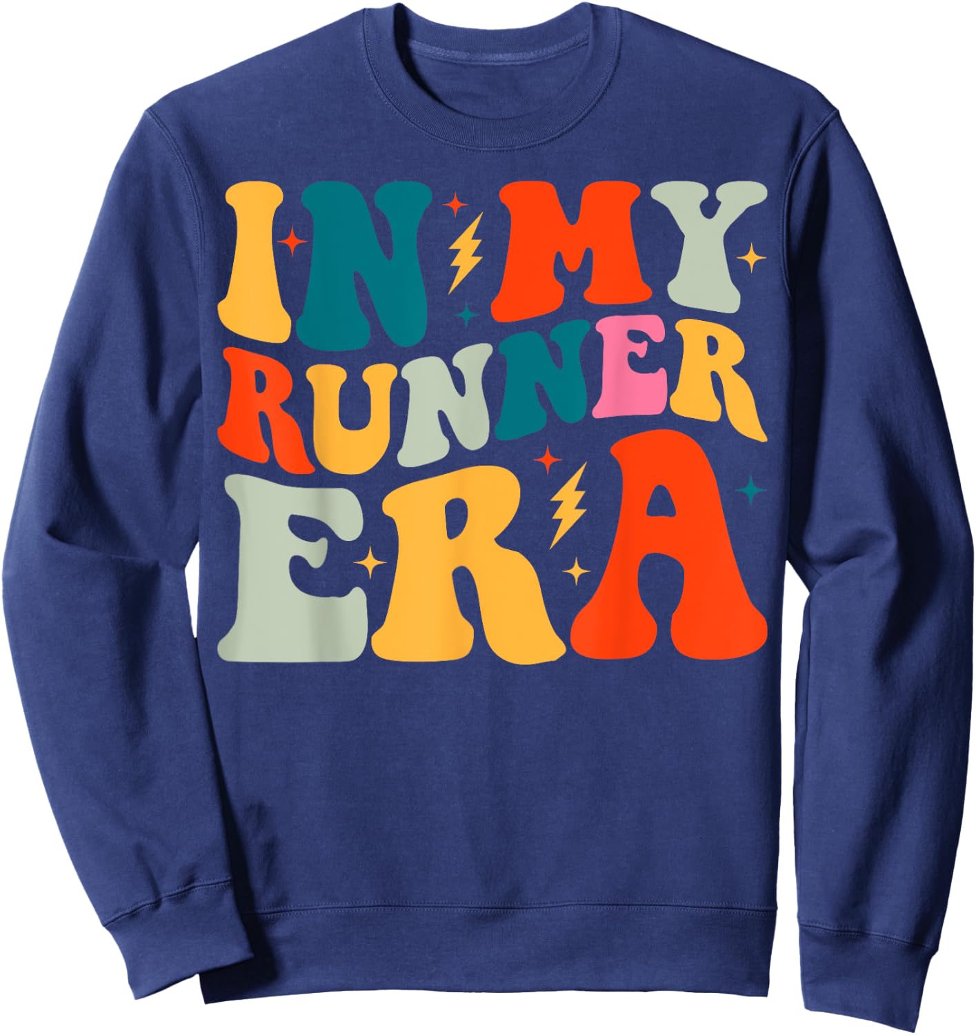 Groovy In My Runner Era Running Sweatshirt - Sweatshirt | Navy