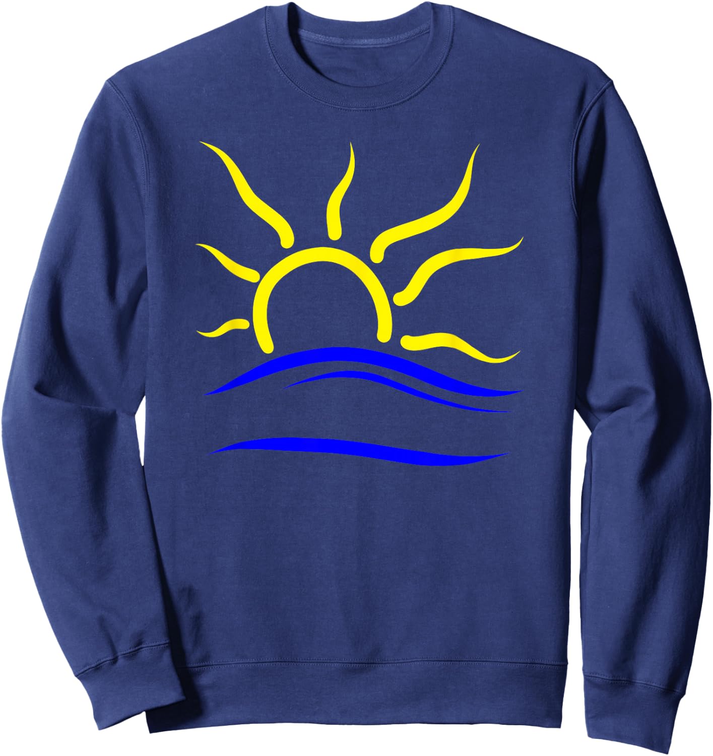 Naturist Symbol for Nudist Naturism | Universal Nudism Sun Sweatshirt - Sweatshirt | Navy