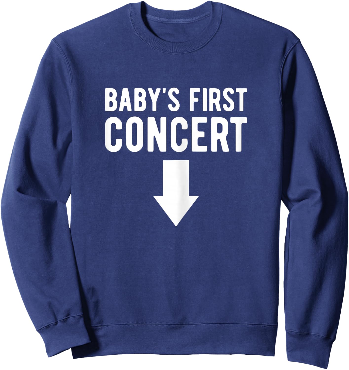 Baby's First Concert Mom To Be Music Concert Funny Pregnancy Sweatshirt - Sweatshirt | Navy