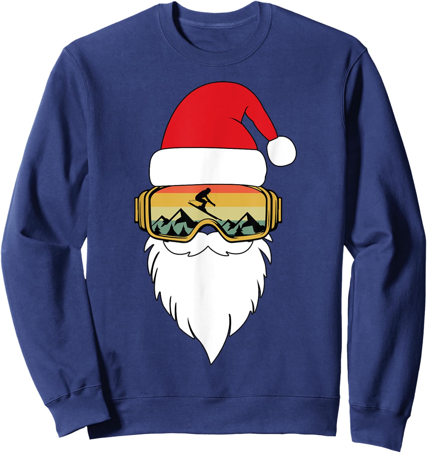 Skiing Christmas Winter Skier Funny Apres Ski Sweatshirt - Sweatshirt | Navy