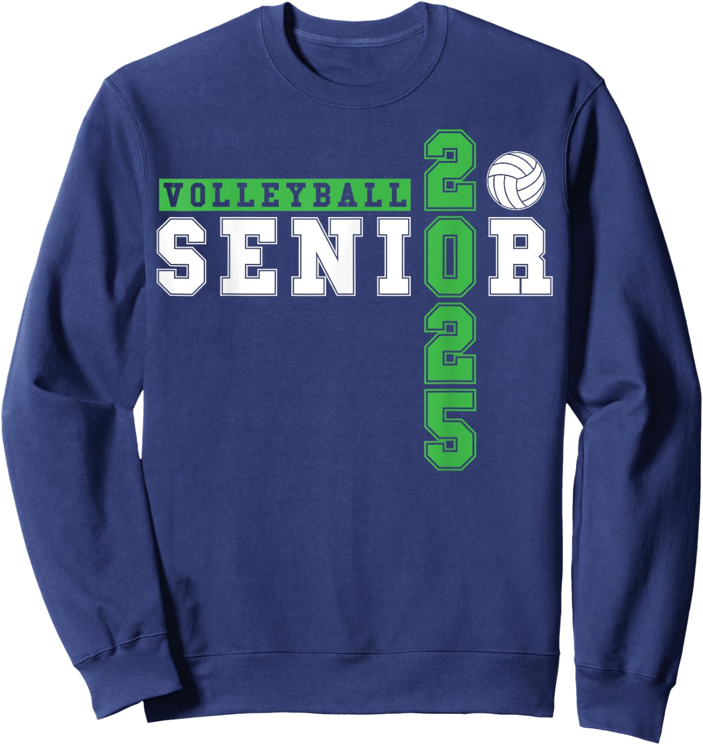 Volleyball Senior Night Volleyball Senior 2025 Graduation 17 Sweatshirt - Sweatshirt | Navy