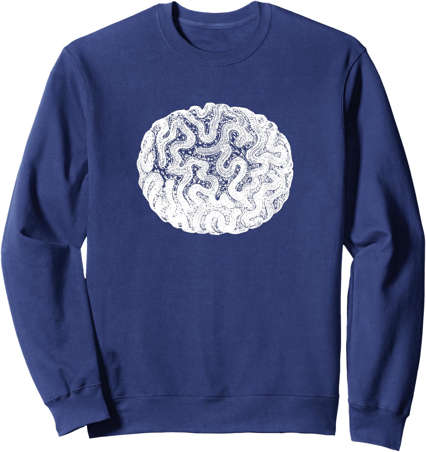 Brain Coral Ocean Marine Benthic Coral Reef Sweatshirt - Sweatshirt | Navy