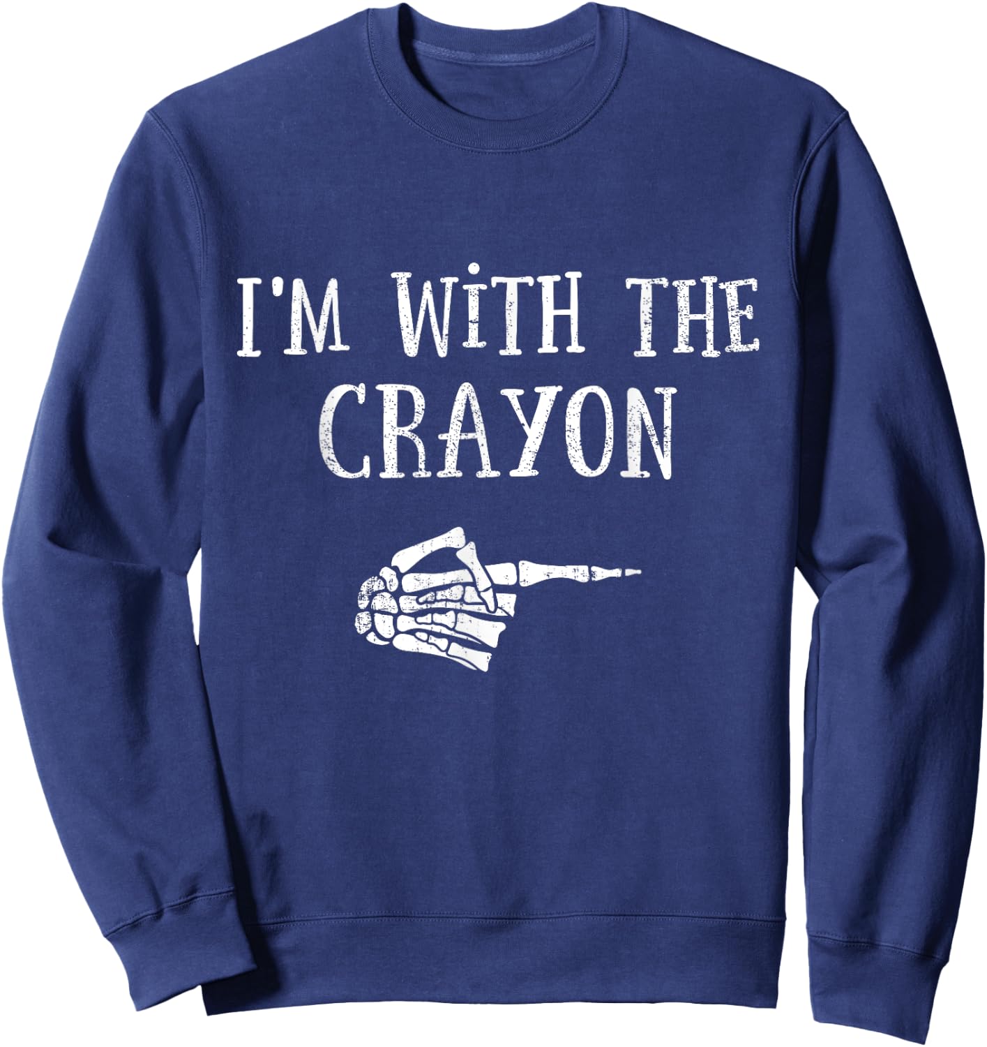 Im with the crayon matching partner couple costume halloween Sweatshirt - Sweatshirt | Navy