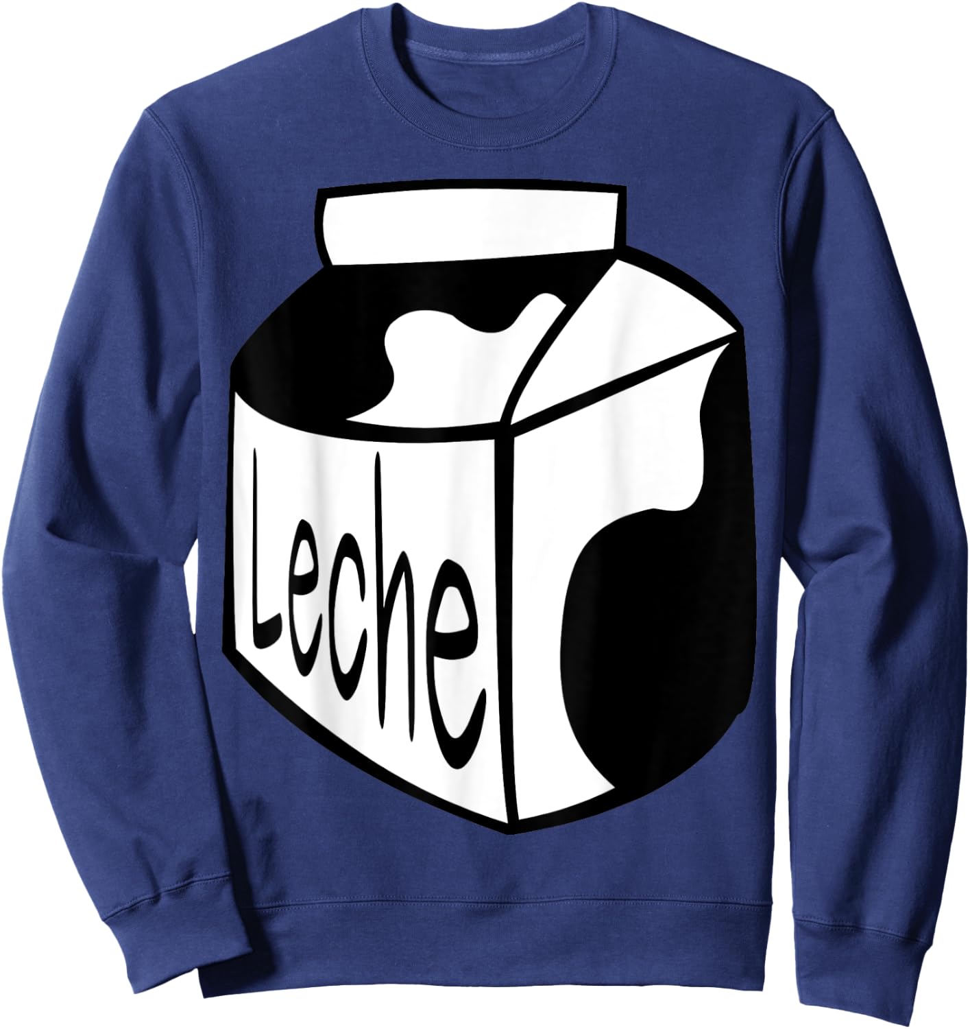 Leche Spanish Milk Carton Dairy Lover Sweatshirt - Sweatshirt | Navy