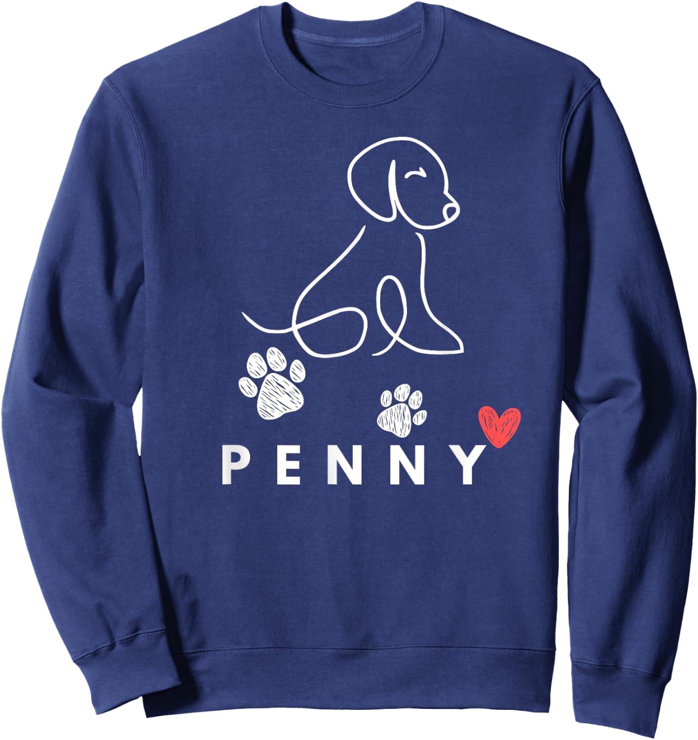 Penny Dog nametag Gift my Puppy Dog named Penny Sweatshirt - Sweatshirt | Navy
