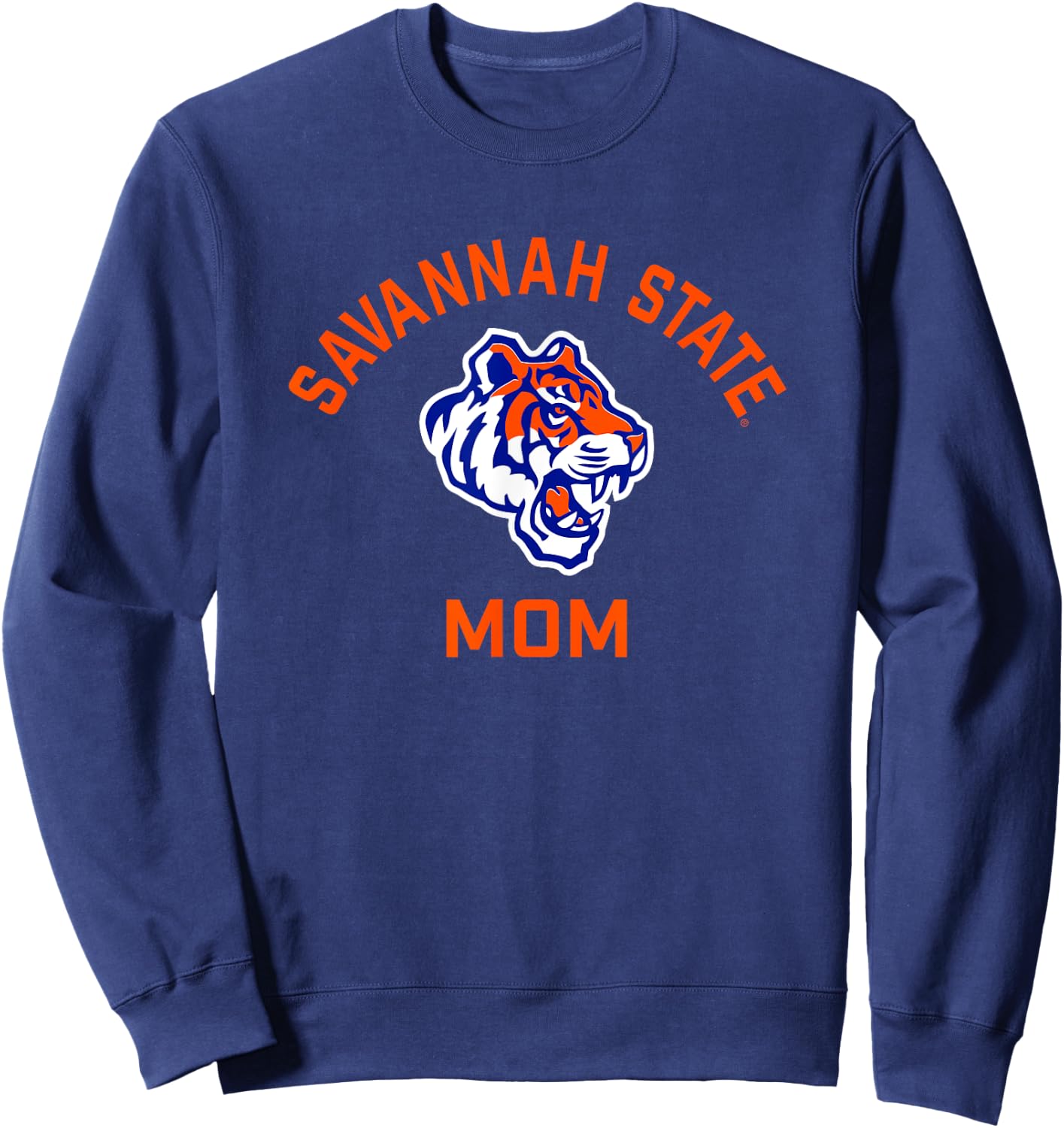 Savannah State University SSU Tigers Arched Mom Sweatshirt - Sweatshirt | Navy