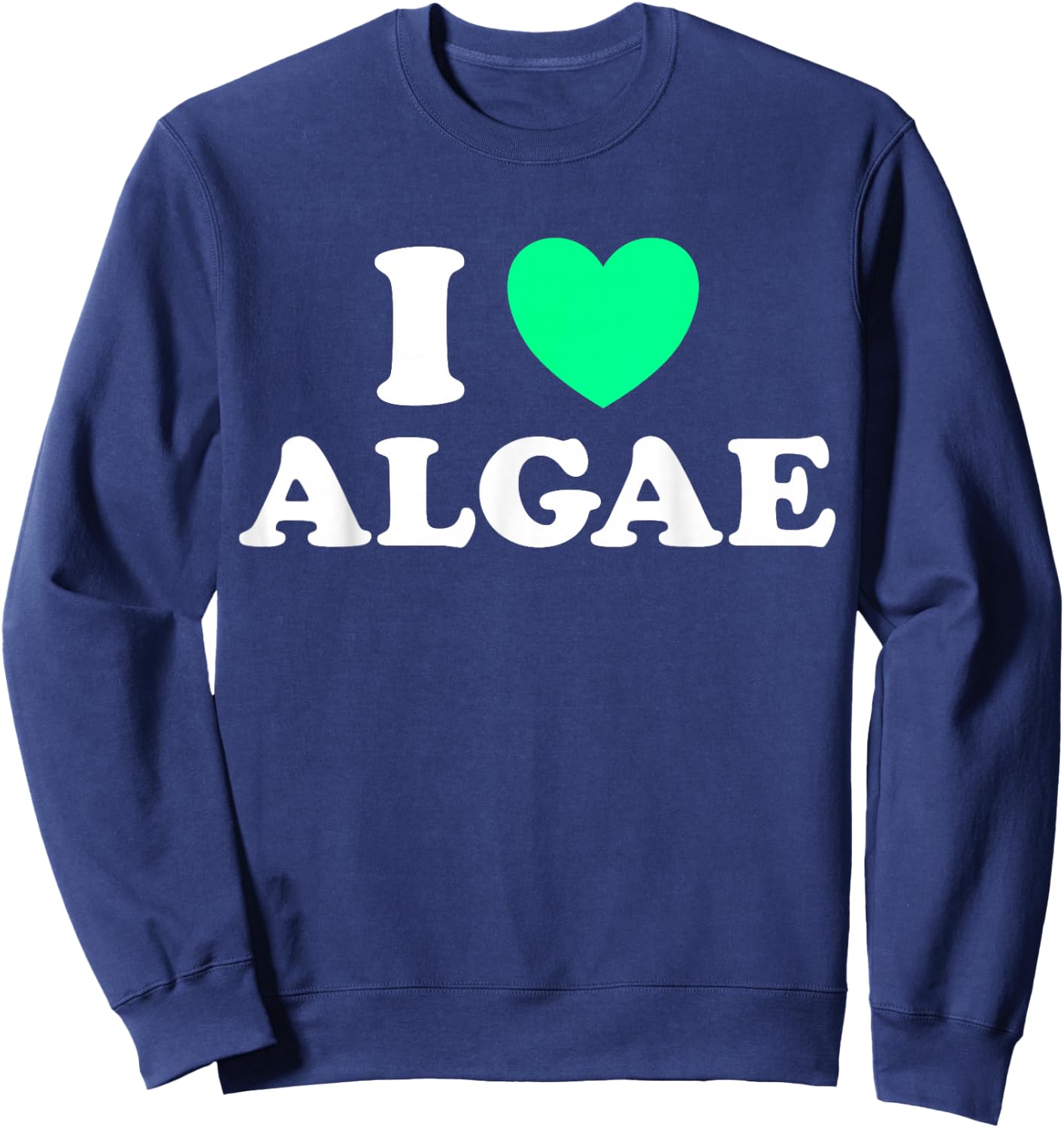 Alga Heart Funny Cute C02 Sequestration Bioremediation Fan Sweatshirt - Sweatshirt | Navy