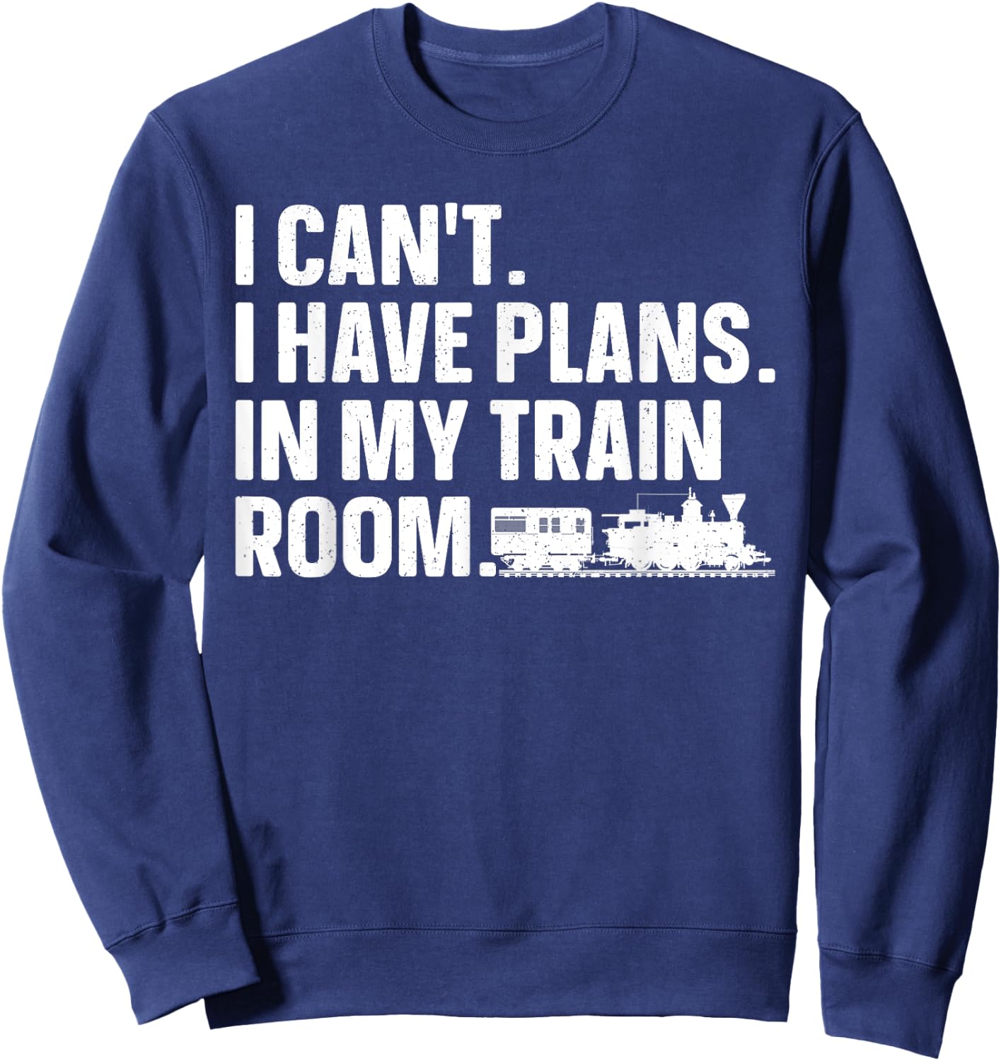 Funny Train Art Women Railroad Conductor Train Lover Sweatshirt - Sweatshirt | Navy