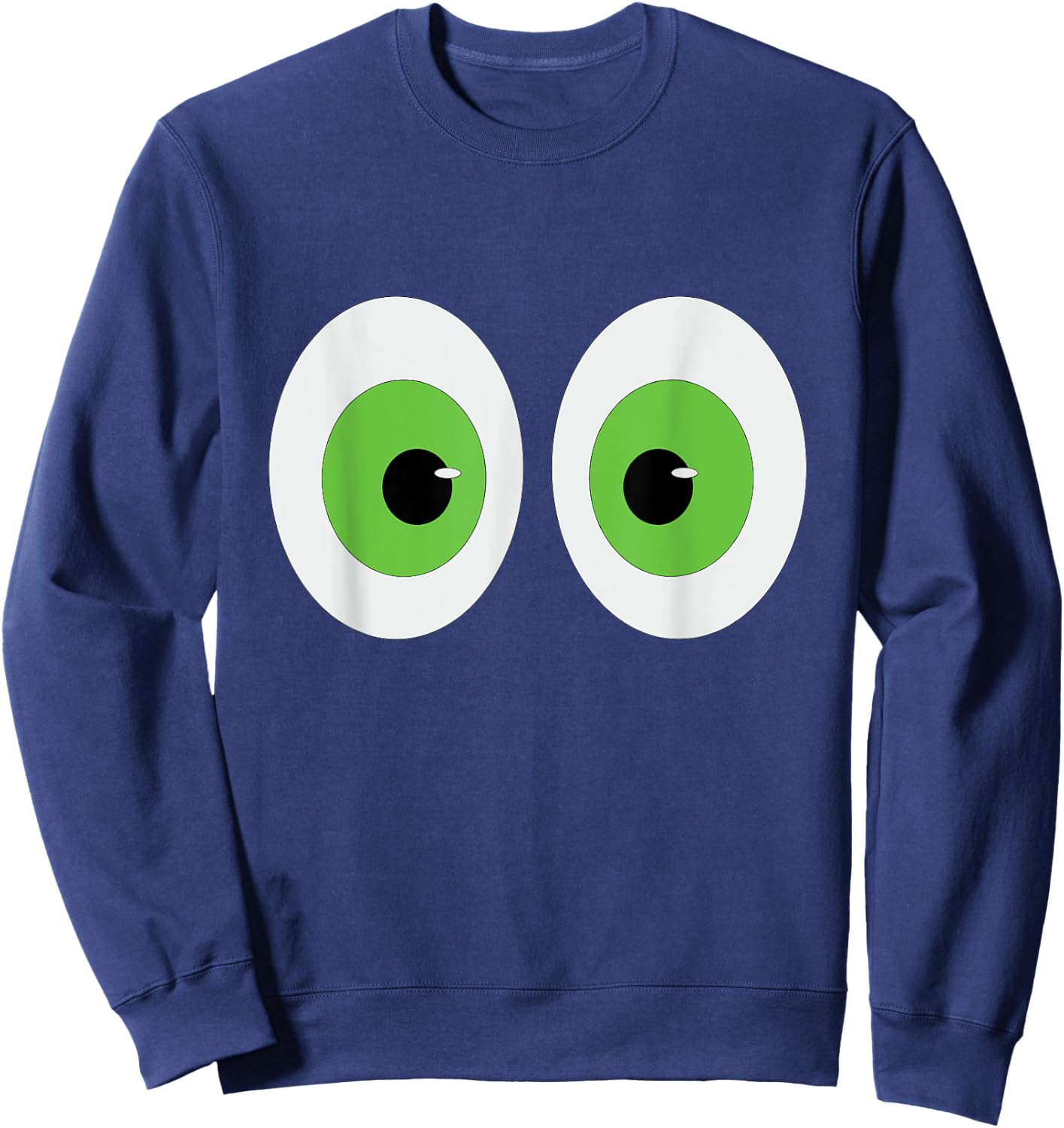 Two Big Green Eyeballs Sweatshirt - Sweatshirt | Navy