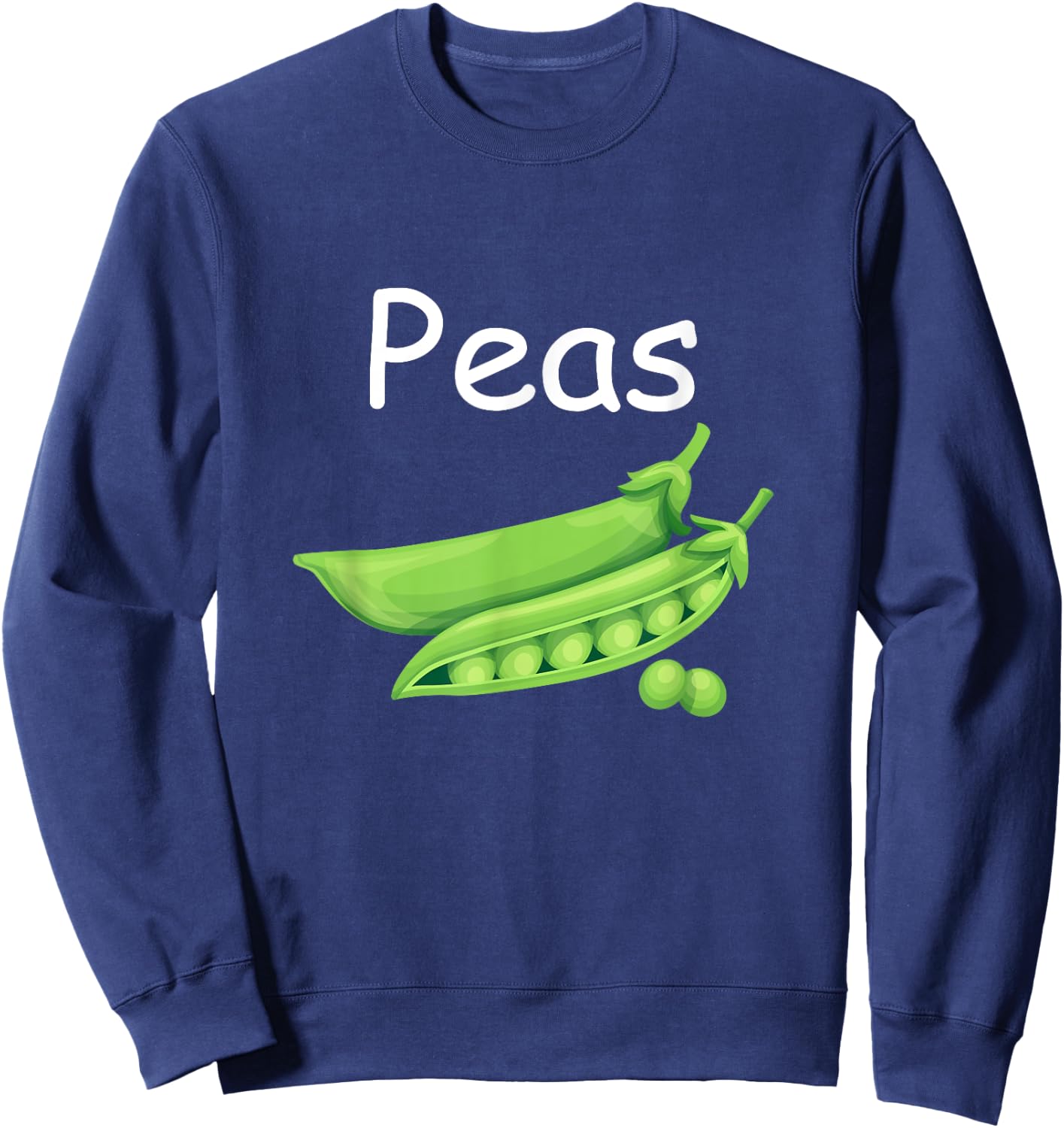 Funny Family Matching Halloween Costumes Peas and Carrots Sweatshirt - Sweatshirt | Navy