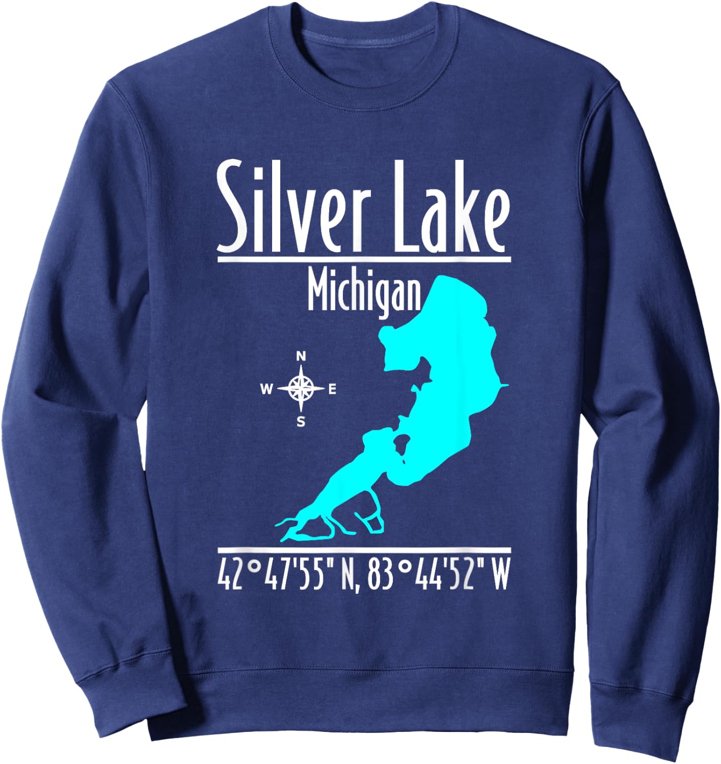 Modern Silver Lake - Michigan Sweatshirt - Sweatshirt | Navy