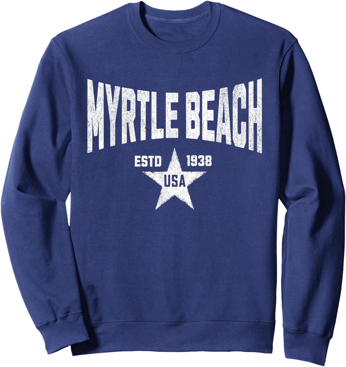 USA Vintage Merch Souvenir Visit Myrtle Beach South Carolina Sweatshirt - Sweatshirt | Navy