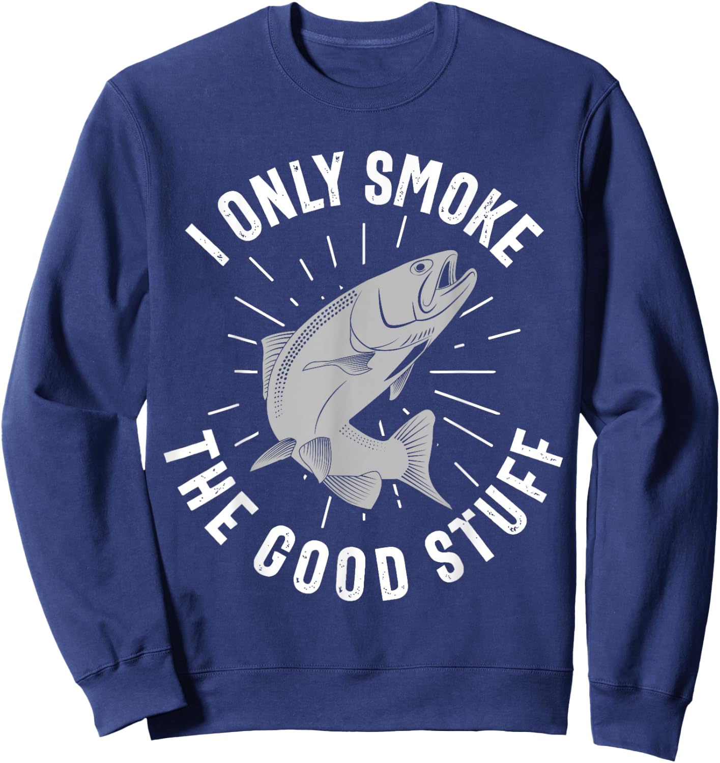 King Salmon Fishing fisherman Sweatshirt - Sweatshirt | Navy