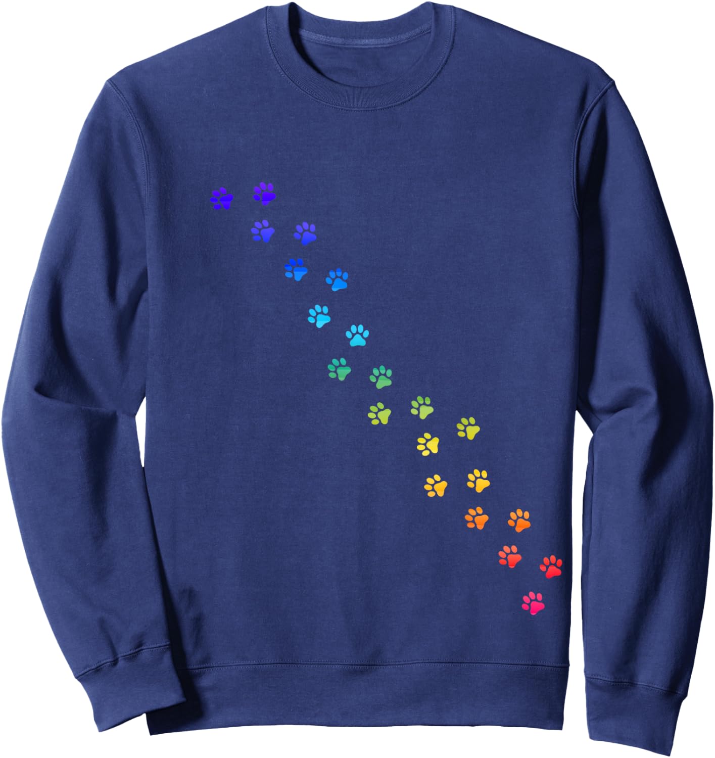 Rainbow dog paws for dog lovers and dog lovers Sweatshirt - Sweatshirt | Navy