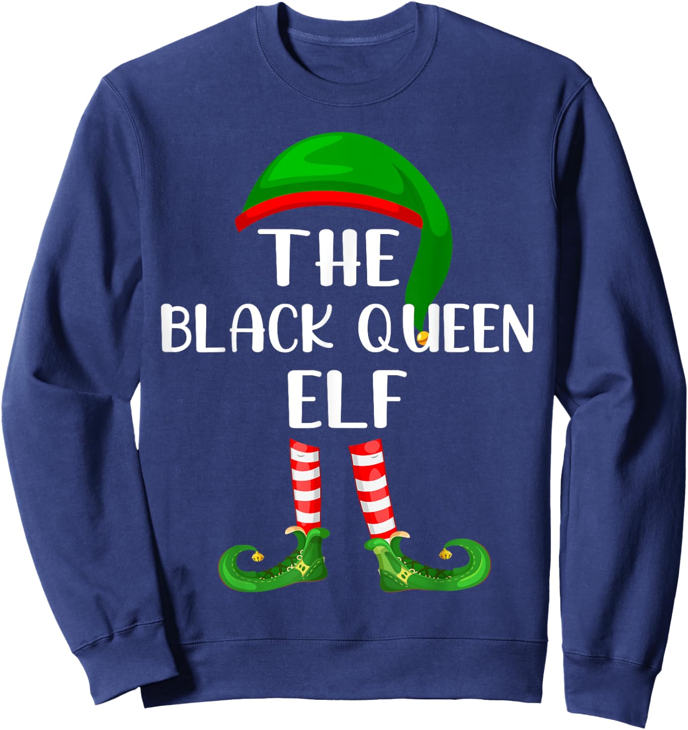 Matching Family Group The Black Queen Elf Christmas Sweatshirt - Sweatshirt | Navy