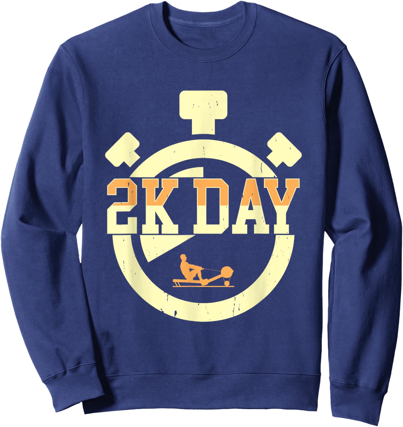 2K Day Rowing Machine Erg Workout Fitness Exercise Ergometer Sweatshirt - Sweatshirt | Navy