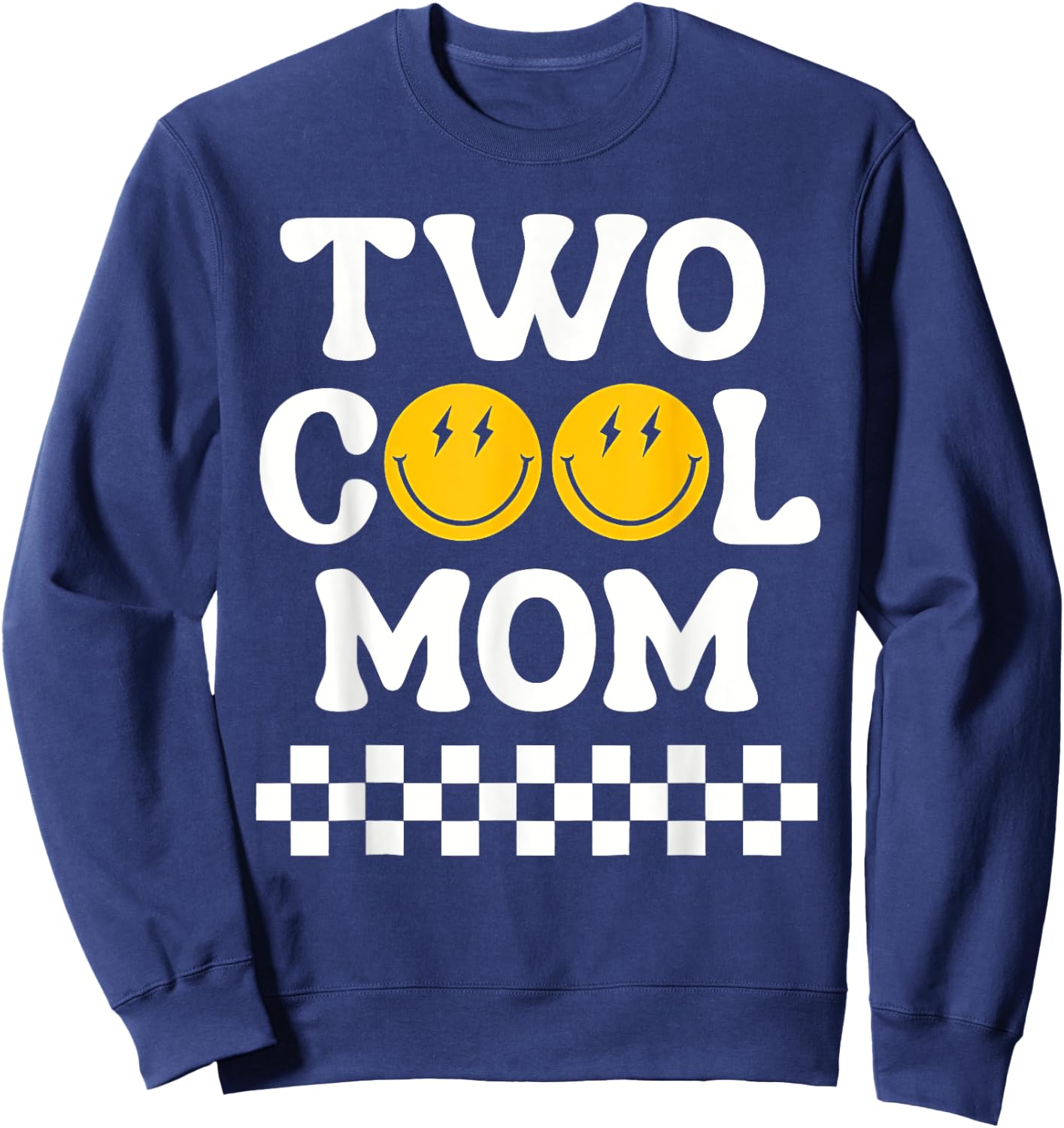 Two Cool Mom 2nd Birthday 2 Year Old Boy Second Bday Sweatshirt - Sweatshirt | Navy