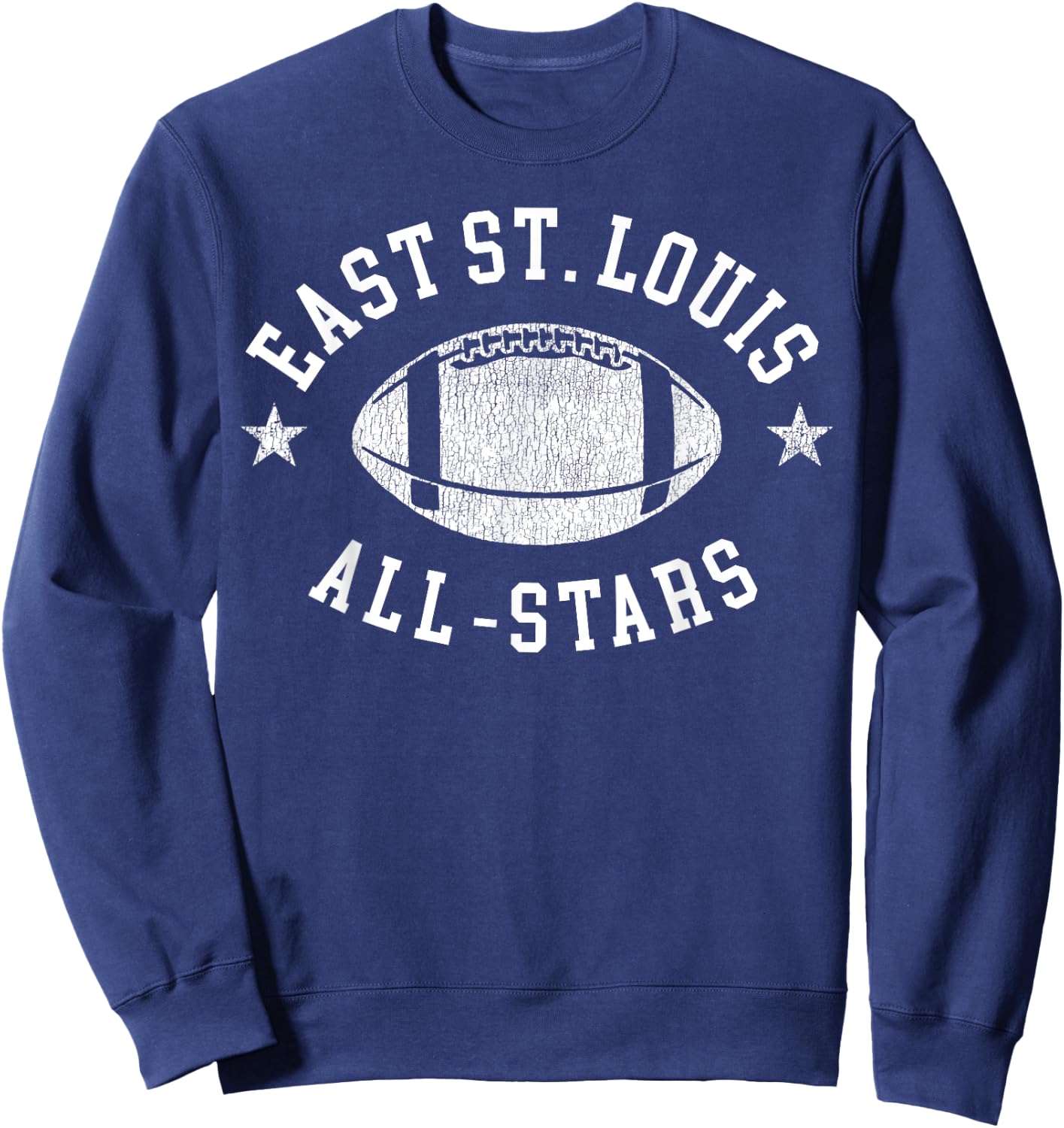 East St. Louis Vintage All-Stars Football Retro 80s Sweatshirt - Sweatshirt | Navy