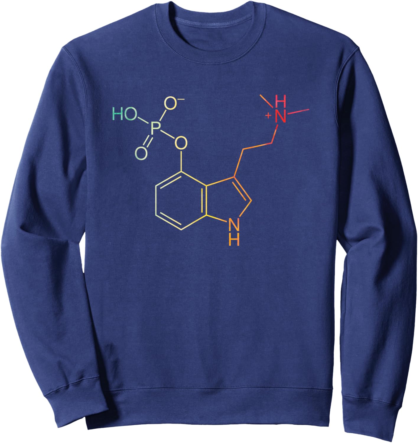 Psilocybin Molecule Chemical Structure Magic Mushroom Drugs Sweatshirt - Sweatshirt | Navy