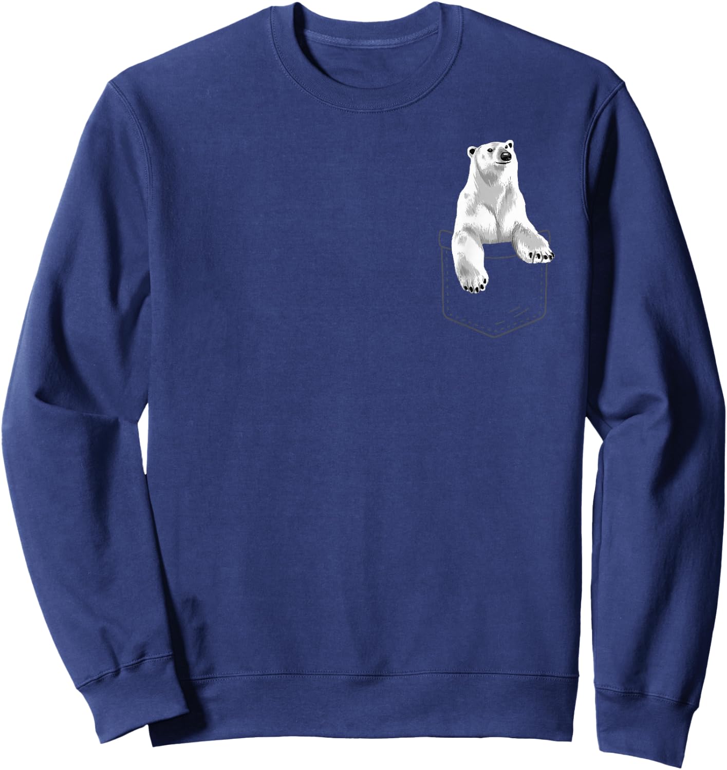 Cute Polar Bear Women Arctic Bears Pocket Animal Sweatshirt - Sweatshirt | Navy
