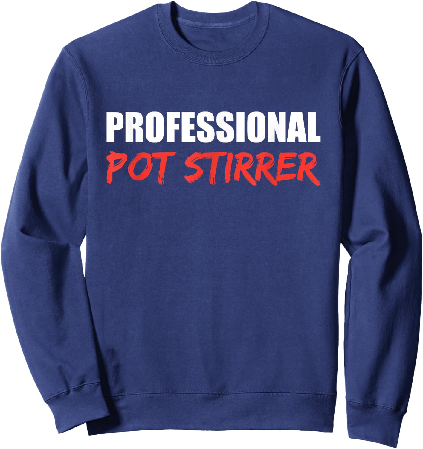 Chef Cook Culinary Professional Kitchen Cooking Professional Pot Stirrer - Black, Small, , Short Sleeve, Cotton Blend, Classic Fit, Mandarin Collar, Modern Professional, Imported Sweatshirt - Sweatshirt | Navy