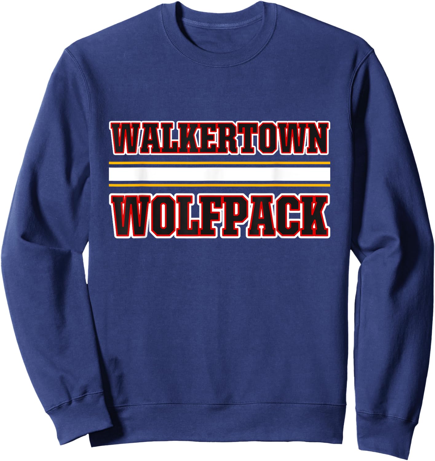 Walkertown Wolfpack Horizontal Stripes Sweatshirt - Sweatshirt | Navy