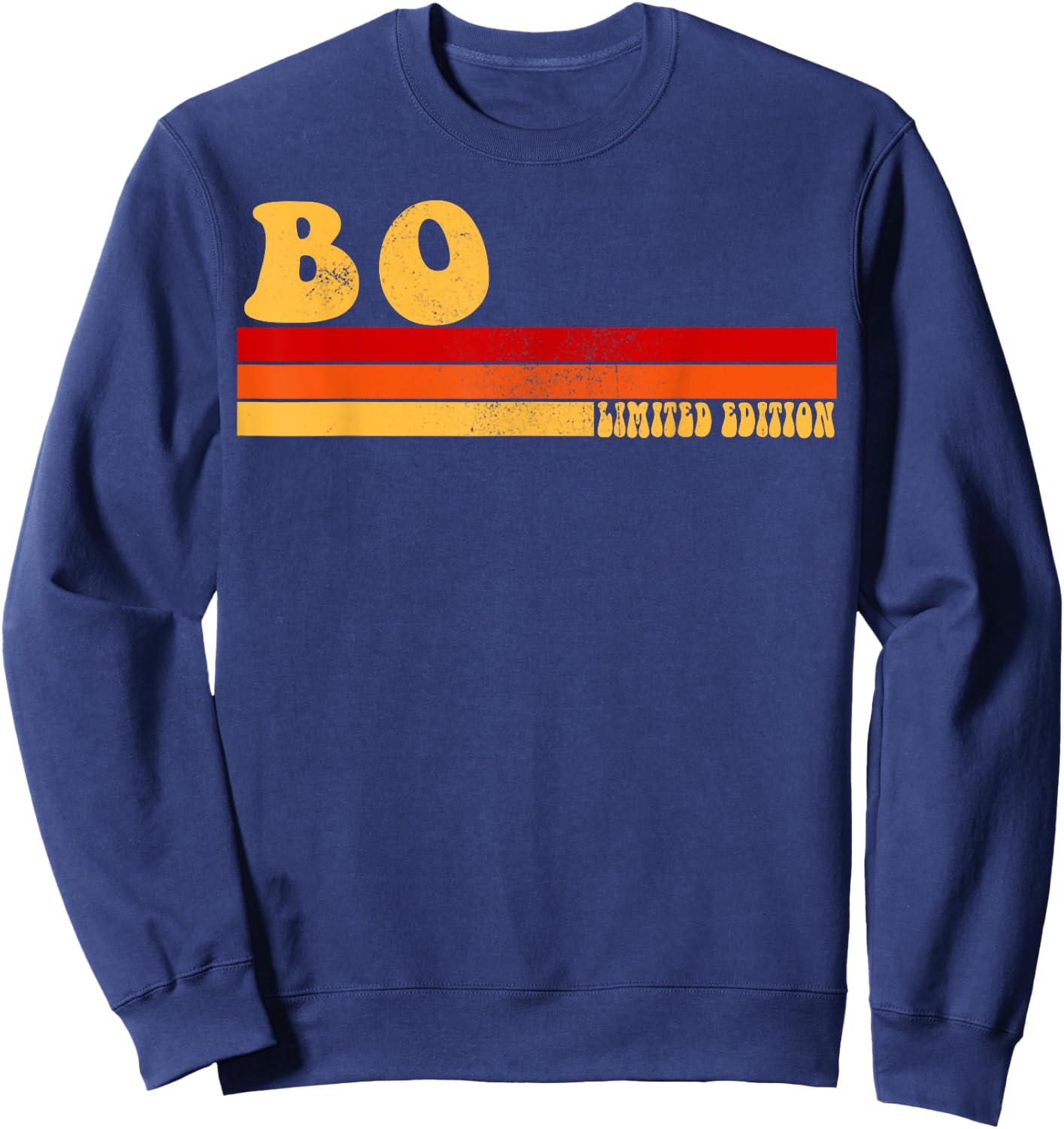BO Name Personalized Idea Men Retro Vintage BO Sweatshirt - Sweatshirt | Navy