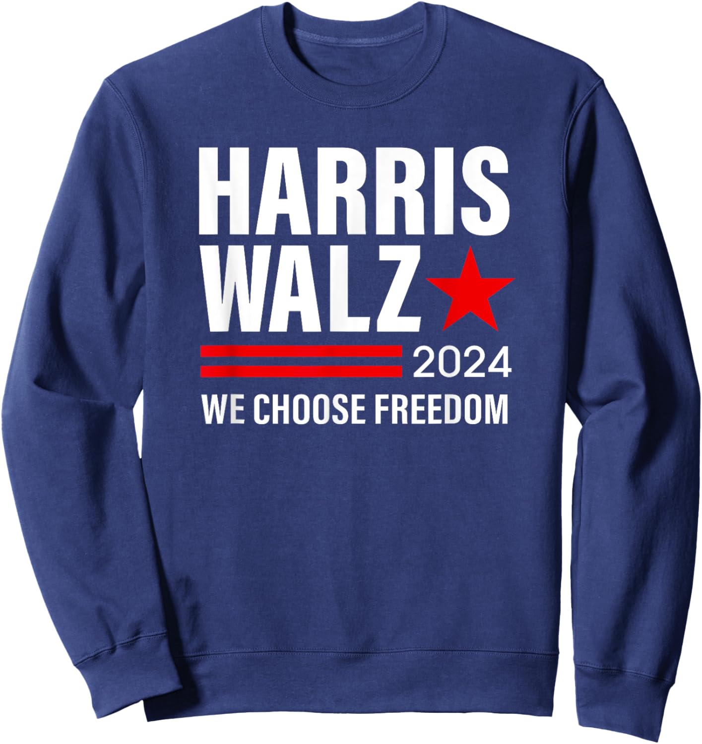 Harris Walz 2024 Kamala Harris Tim Waltz Election Women Sweatshirt - Sweatshirt | Navy