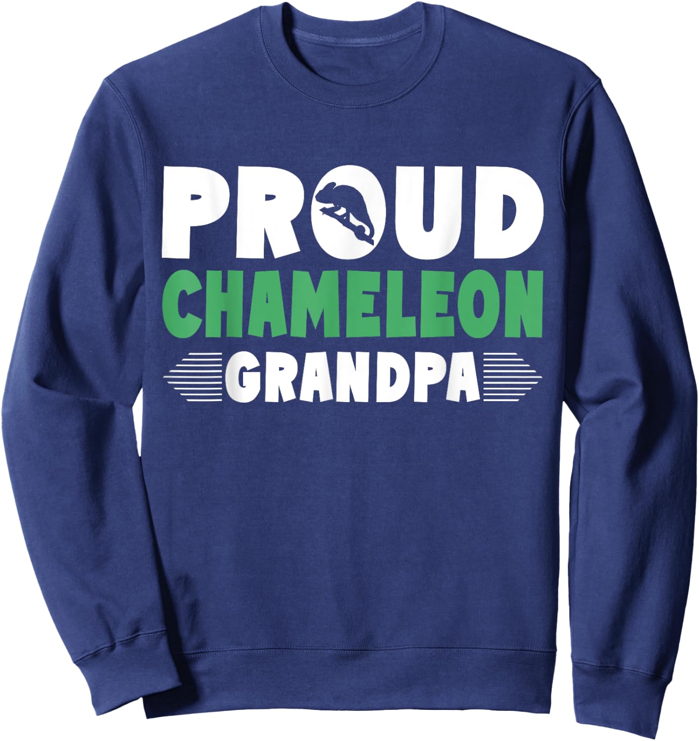 Proud Chameleon Grandpa of Chameleon Sweatshirt - Sweatshirt | Navy