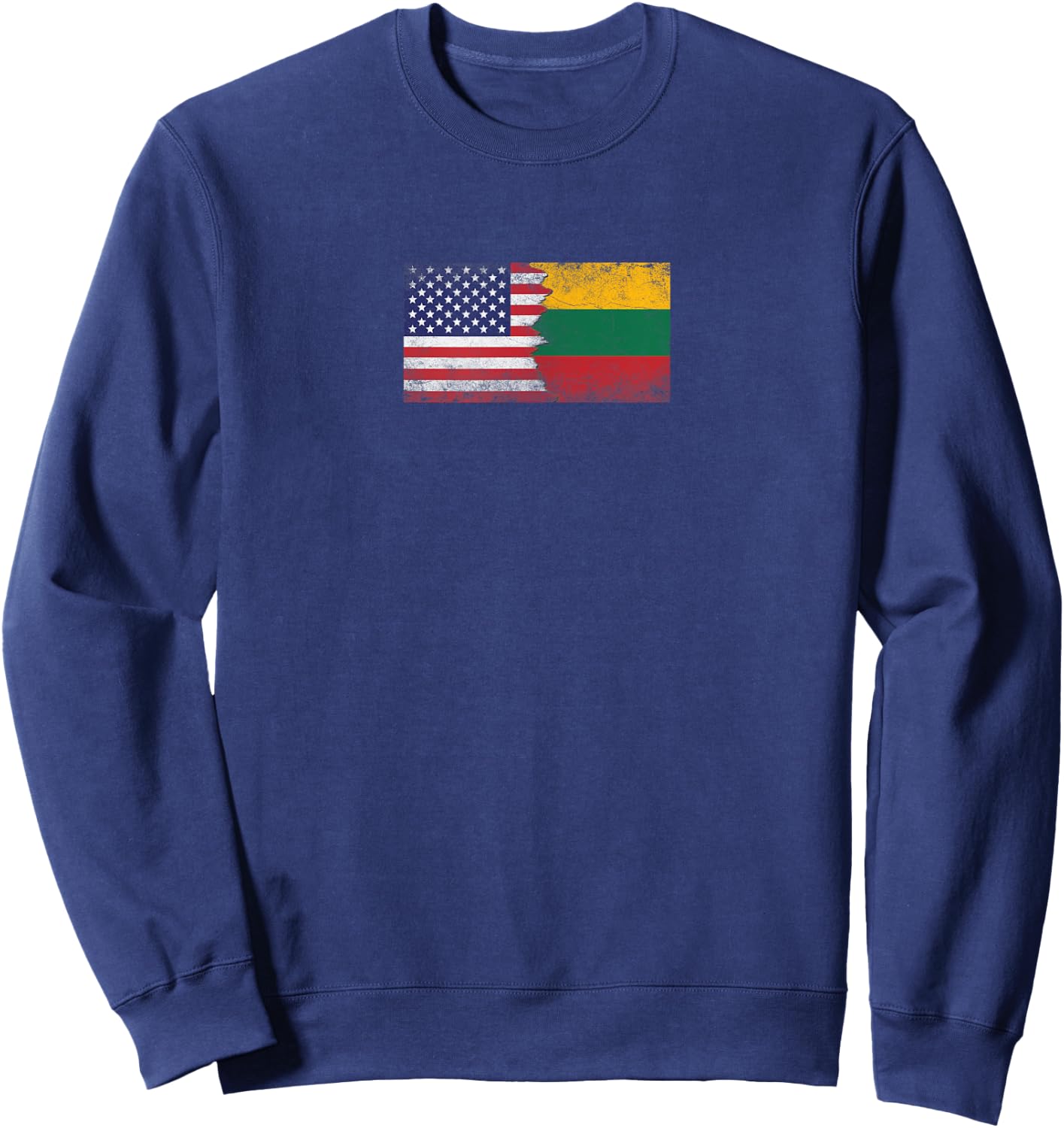 USA Lithuania Flags - United States of America, Lithuanian Sweatshirt - Sweatshirt | Navy