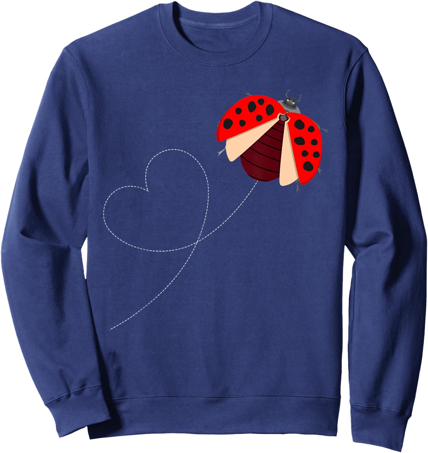 Funny Ladybug Design Women Boys Girls Lady Bug Lover Sweatshirt - Sweatshirt | Navy