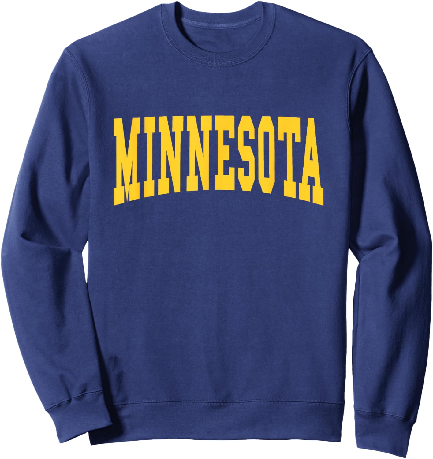 Graphic Apparel Co. - MINNESOTA - Red Classic Fit - Small - Short Sleeve - Letter Print - - Modern Classic Throwback Design Sweatshirt - Sweatshirt | Navy