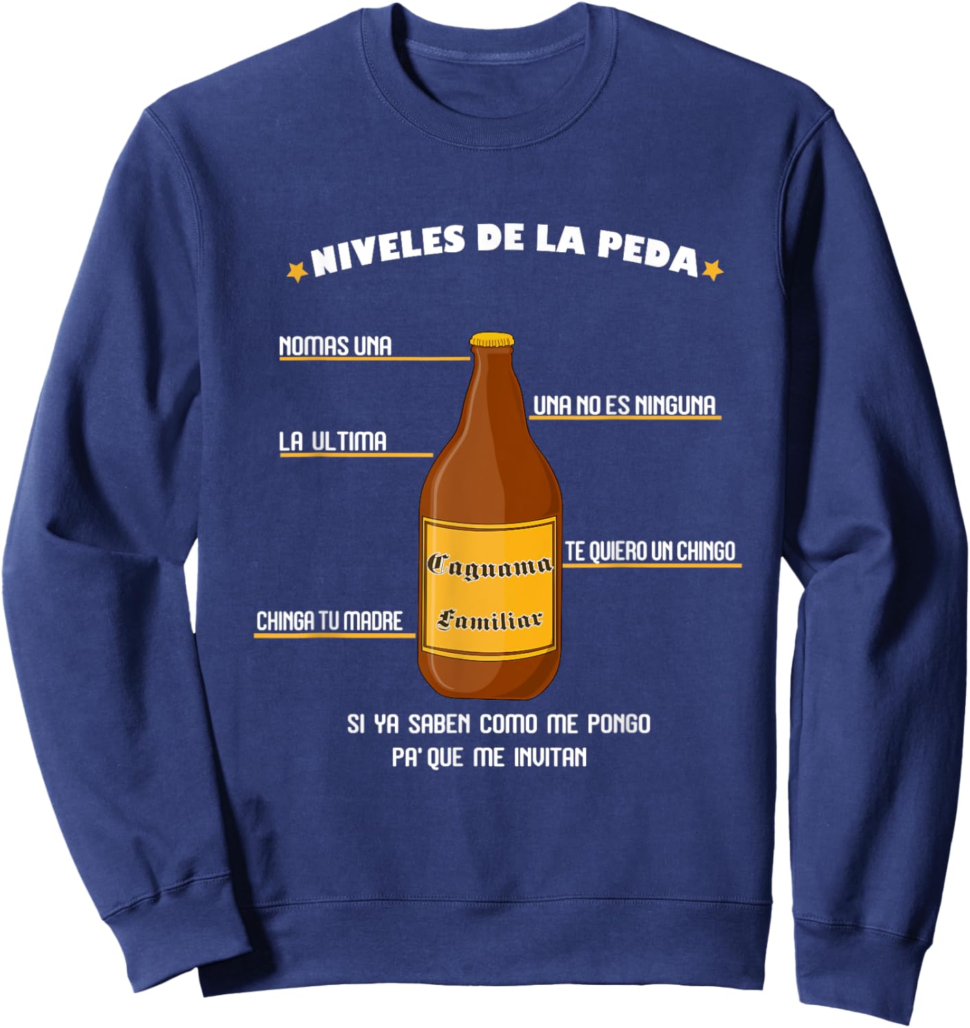 Niveles de la Peda Dia del Padre Outifts en espanol Sweatshirt - Sweatshirt | Navy