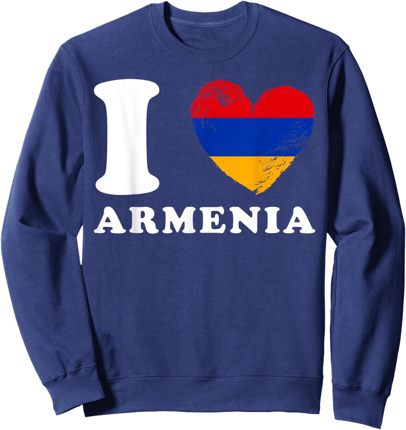 I Love Armenia - Heart Flag Armenia Sweatshirt - Sweatshirt | Navy