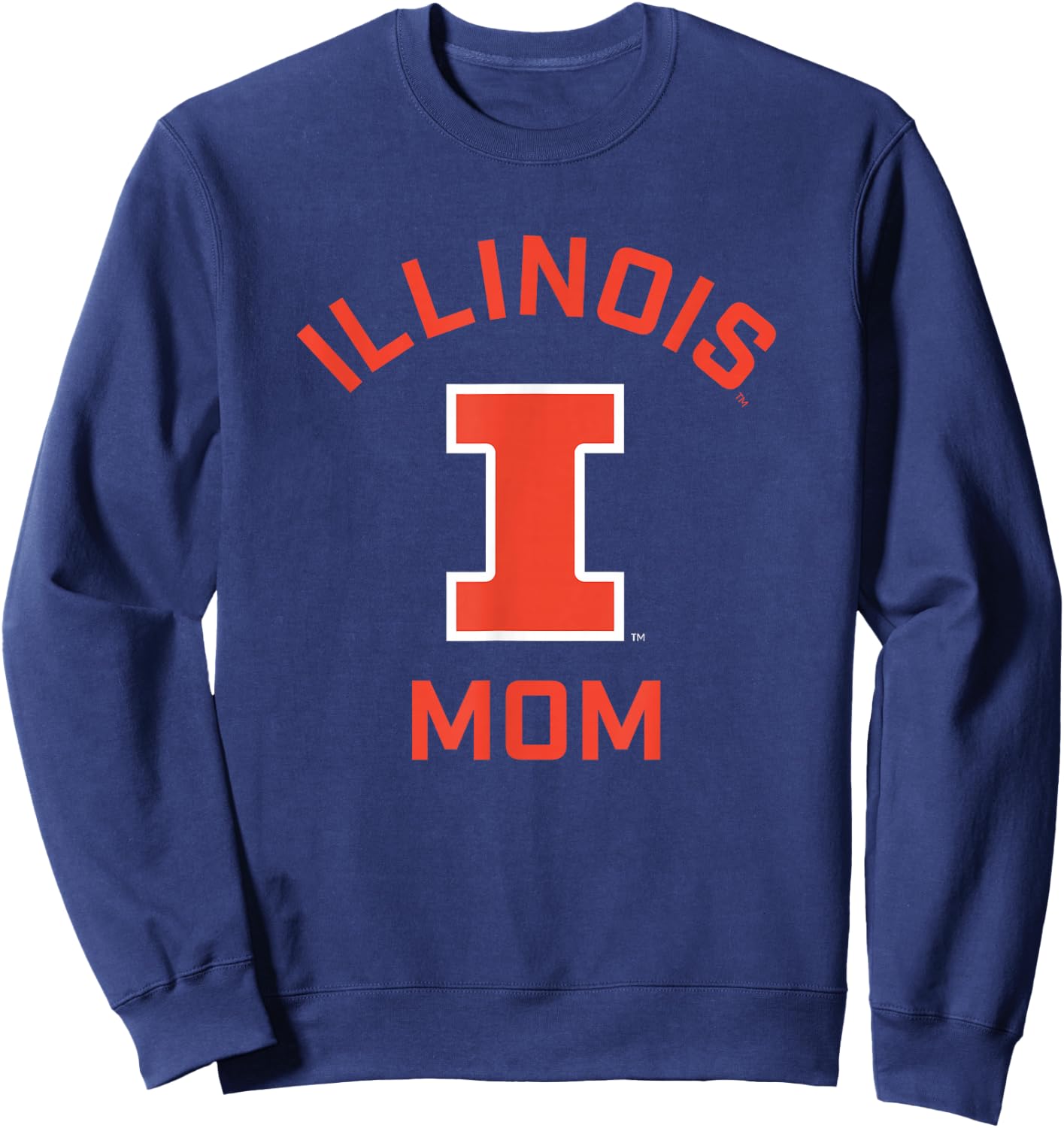 University of Illinois Fighting Illini Arched Mom Sweatshirt - Sweatshirt | Navy