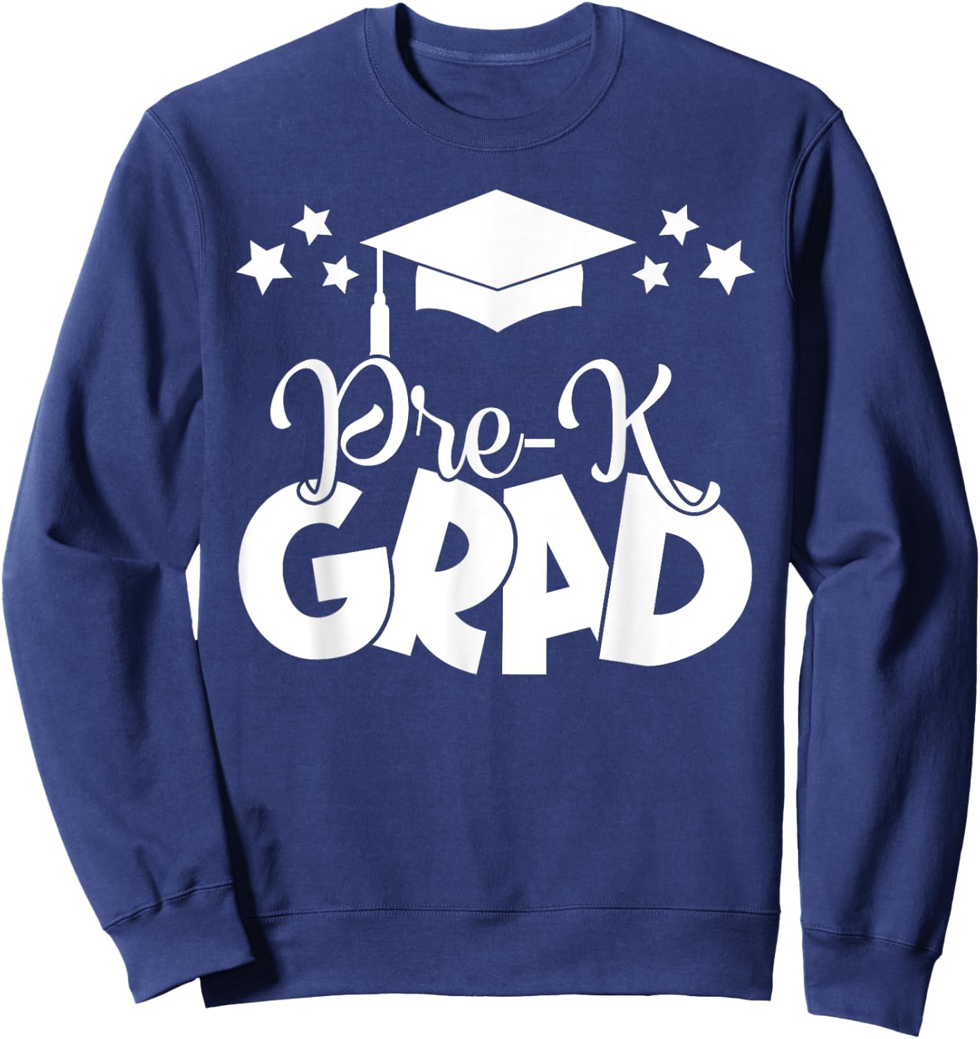Pre-K Grad 2024 Gifts Boys Girls Pre-K Graduation Cap, Gown Sweatshirt - Sweatshirt | Navy