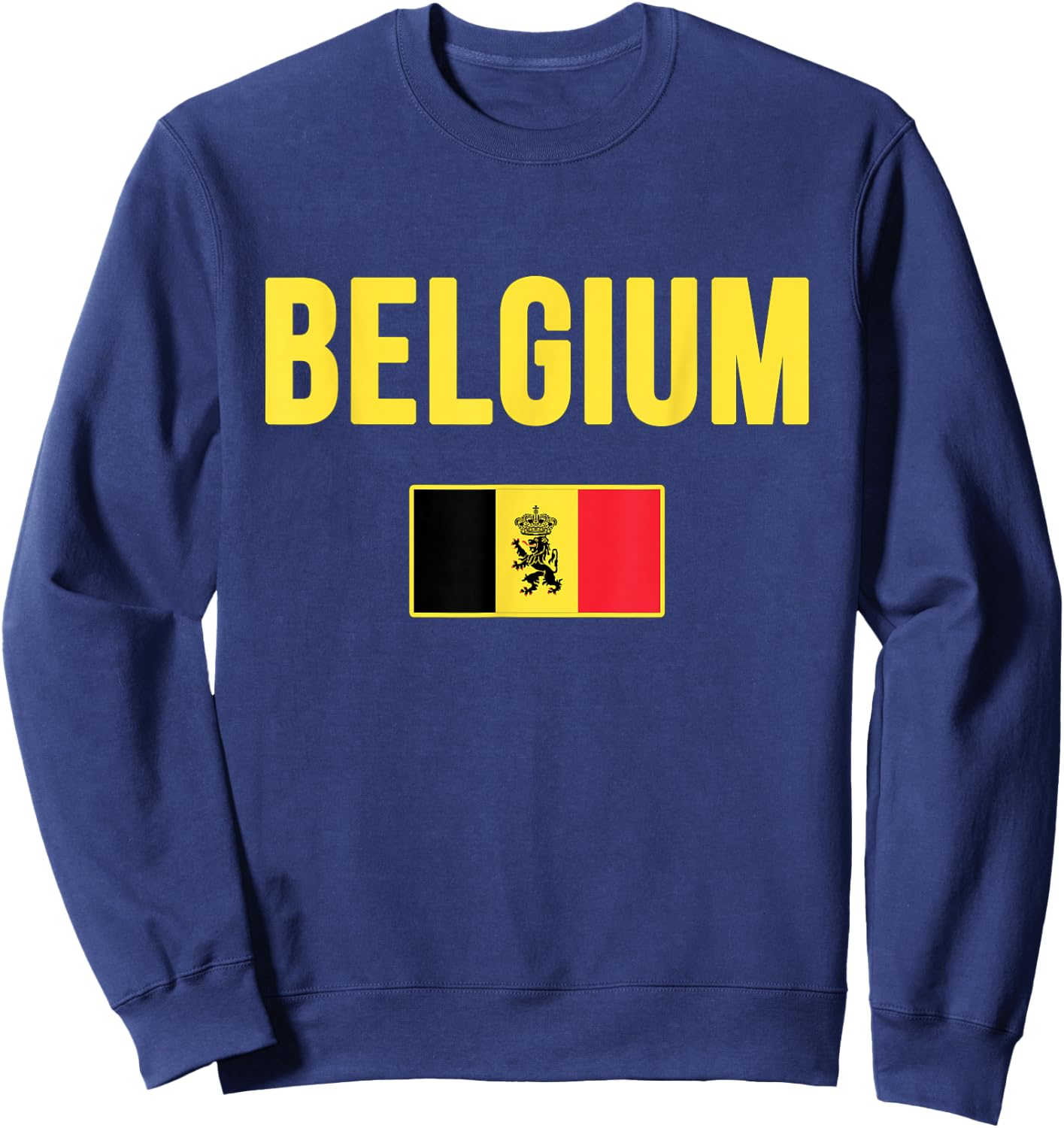 Belgium Belgian Flag Souvenir Belgie Sweatshirt - Sweatshirt | Navy