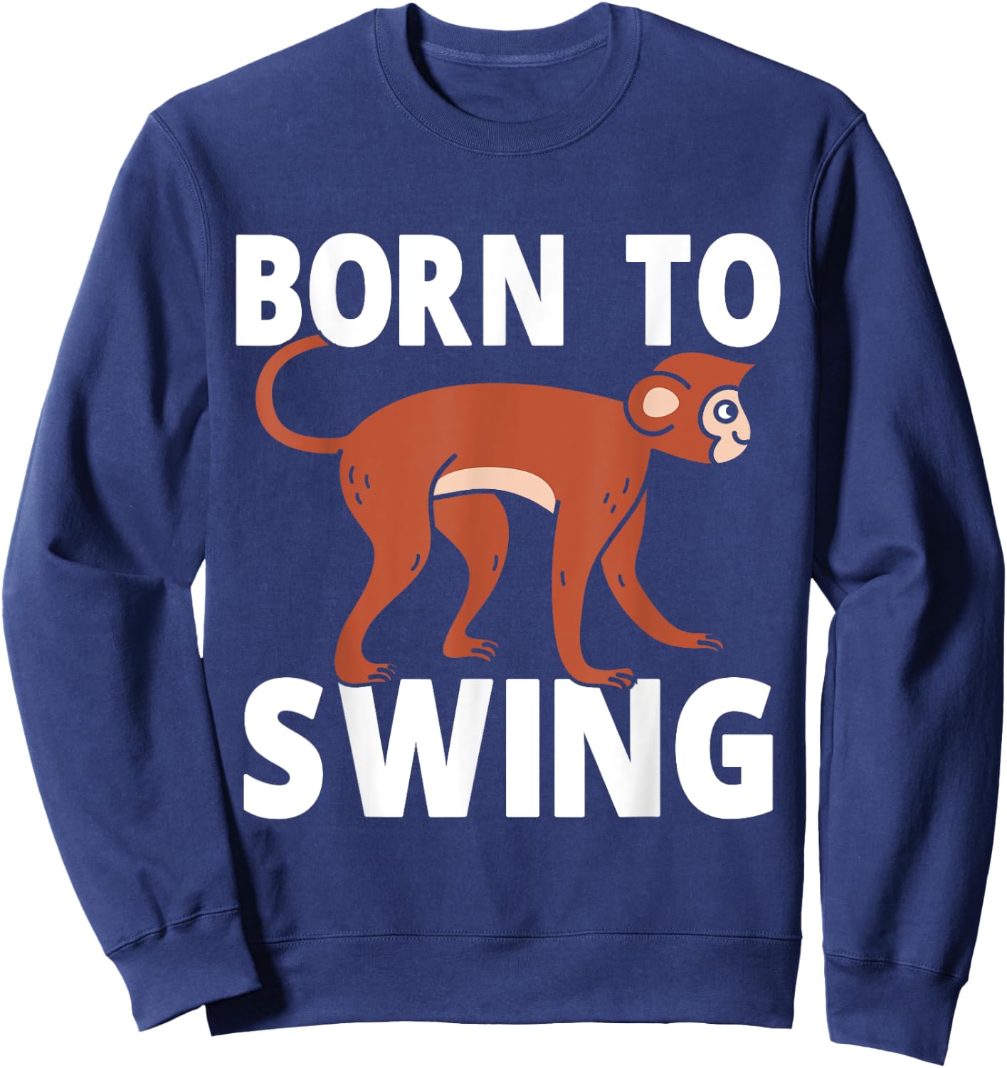 Born to swing Monkey Sweatshirt - Sweatshirt | Navy