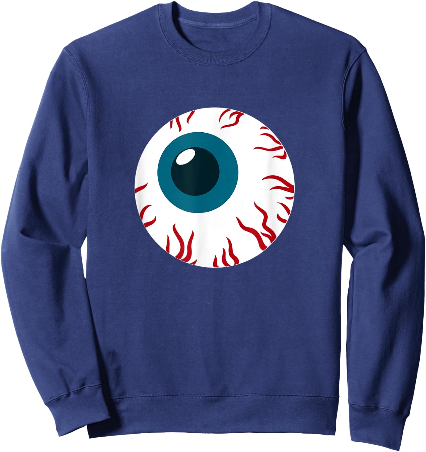 Eyeball funny spooky scary Halloween birthday gift men women Sweatshirt - Sweatshirt | Navy